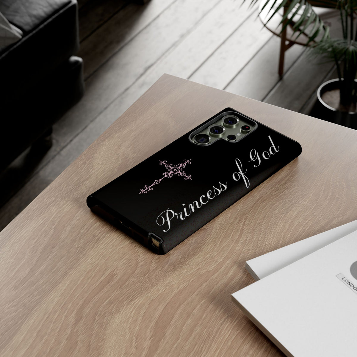 Princess of God Cross iPhone Case ✞ Pink Coquette Aesthetic Y2K Faith Phone Case