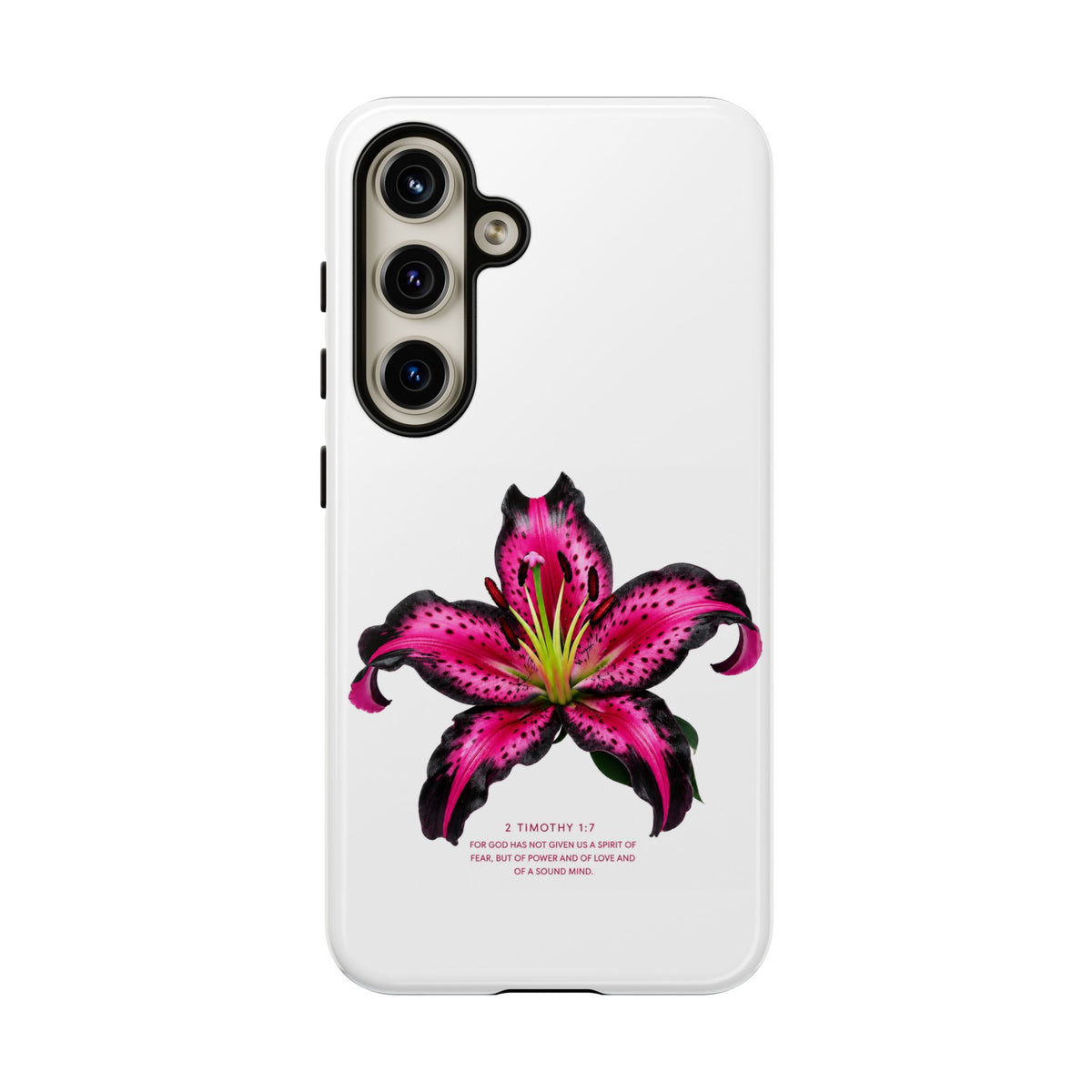 Pink Lily Christian iPhone Case ✝️ Coquette Faith Aesthetic Bible Verse Phone Case