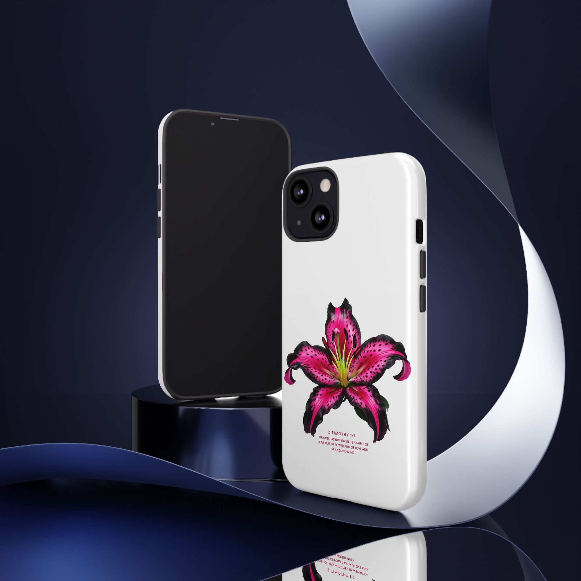 Pink Lily Christian iPhone Case ✝️ Coquette Faith Aesthetic Bible Verse Phone Case