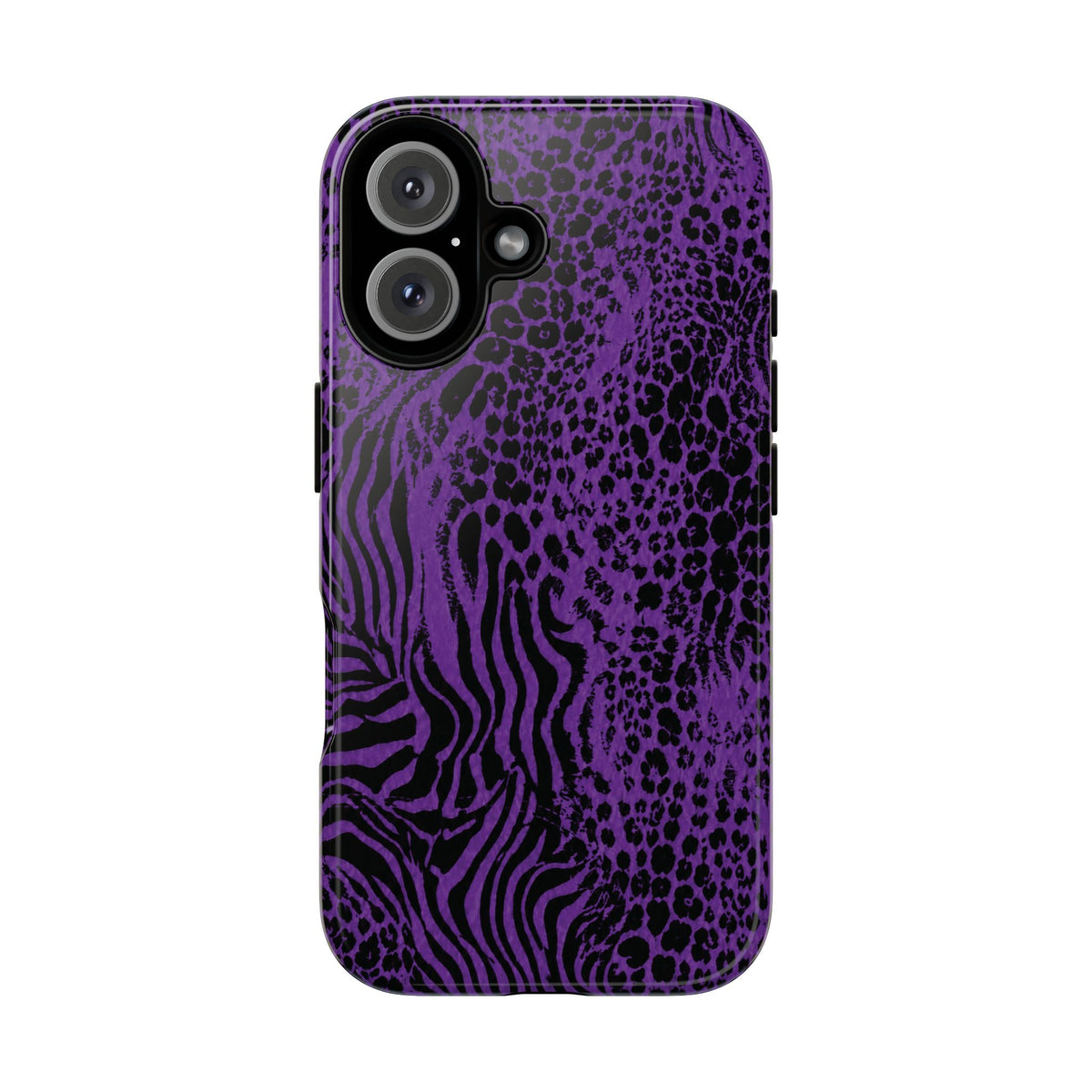 Dark Purple Mob Wife Phone Case | Y2K Animal Print iPhone Cover