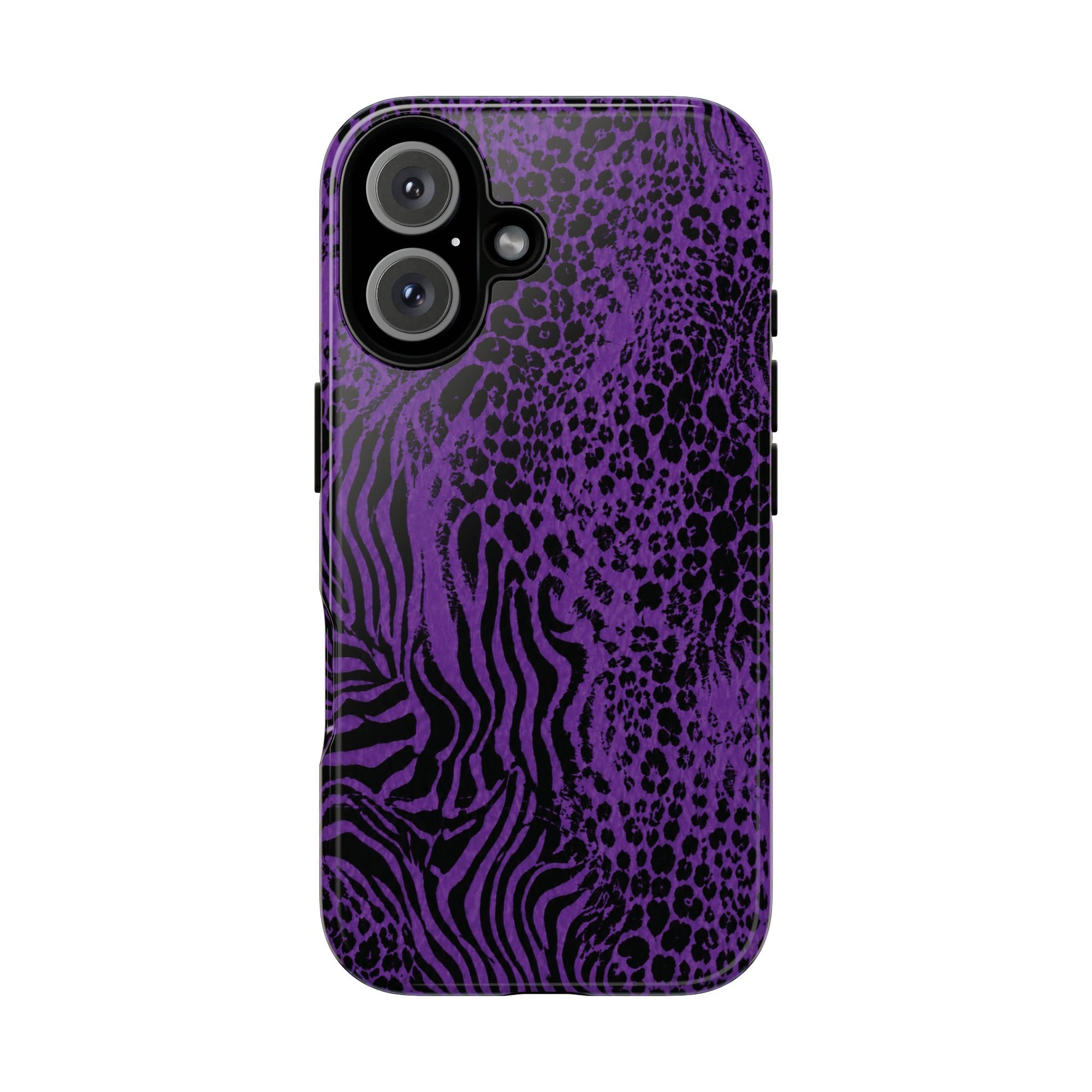 Dark Purple Mob Wife Phone Case | Y2K Animal Print iPhone Cover