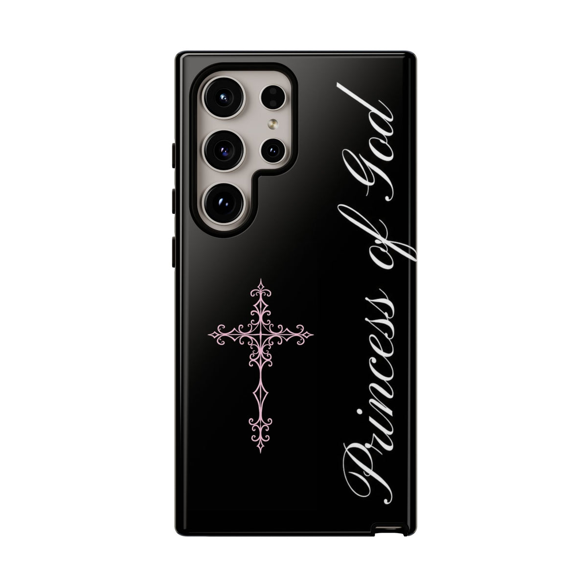 Princess of God Cross iPhone Case ✞ Pink Coquette Aesthetic Y2K Faith Phone Case