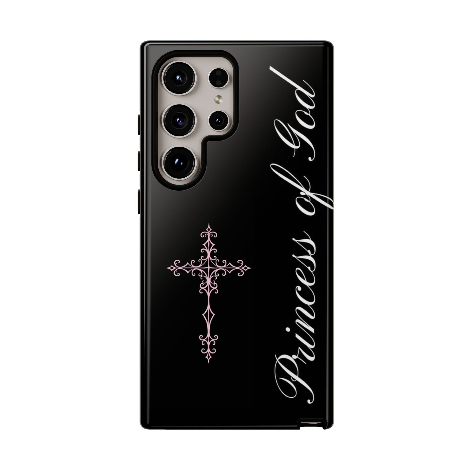 Princess of God Cross iPhone Case ✞ Pink Coquette Aesthetic Y2K Faith Phone Case