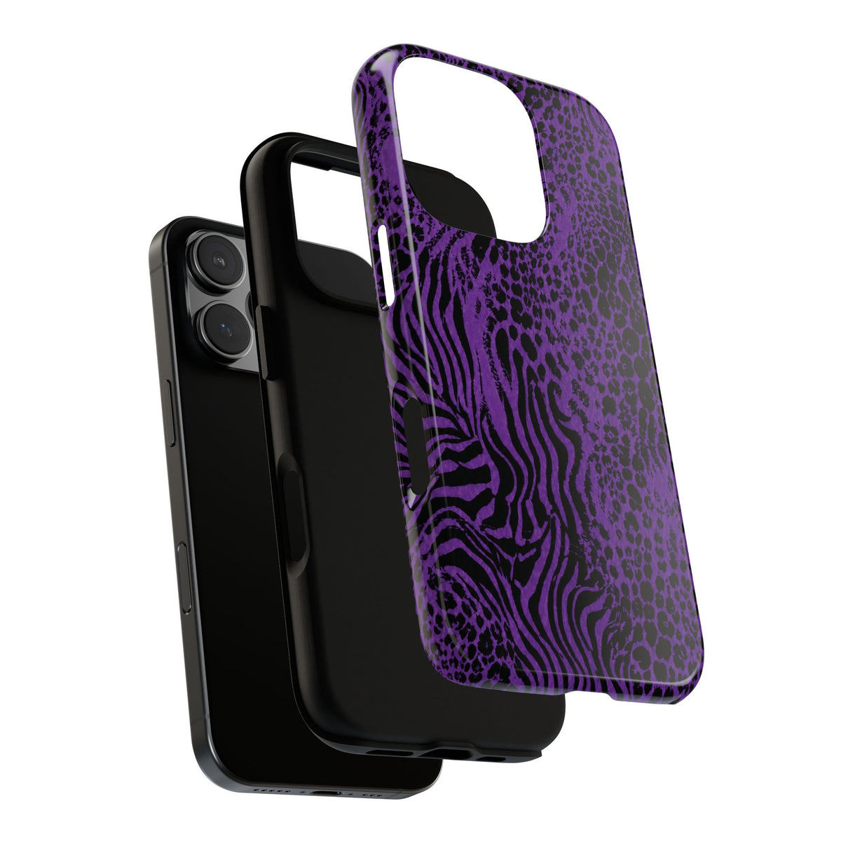 Dark Purple Mob Wife Phone Case | Y2K Animal Print iPhone Cover