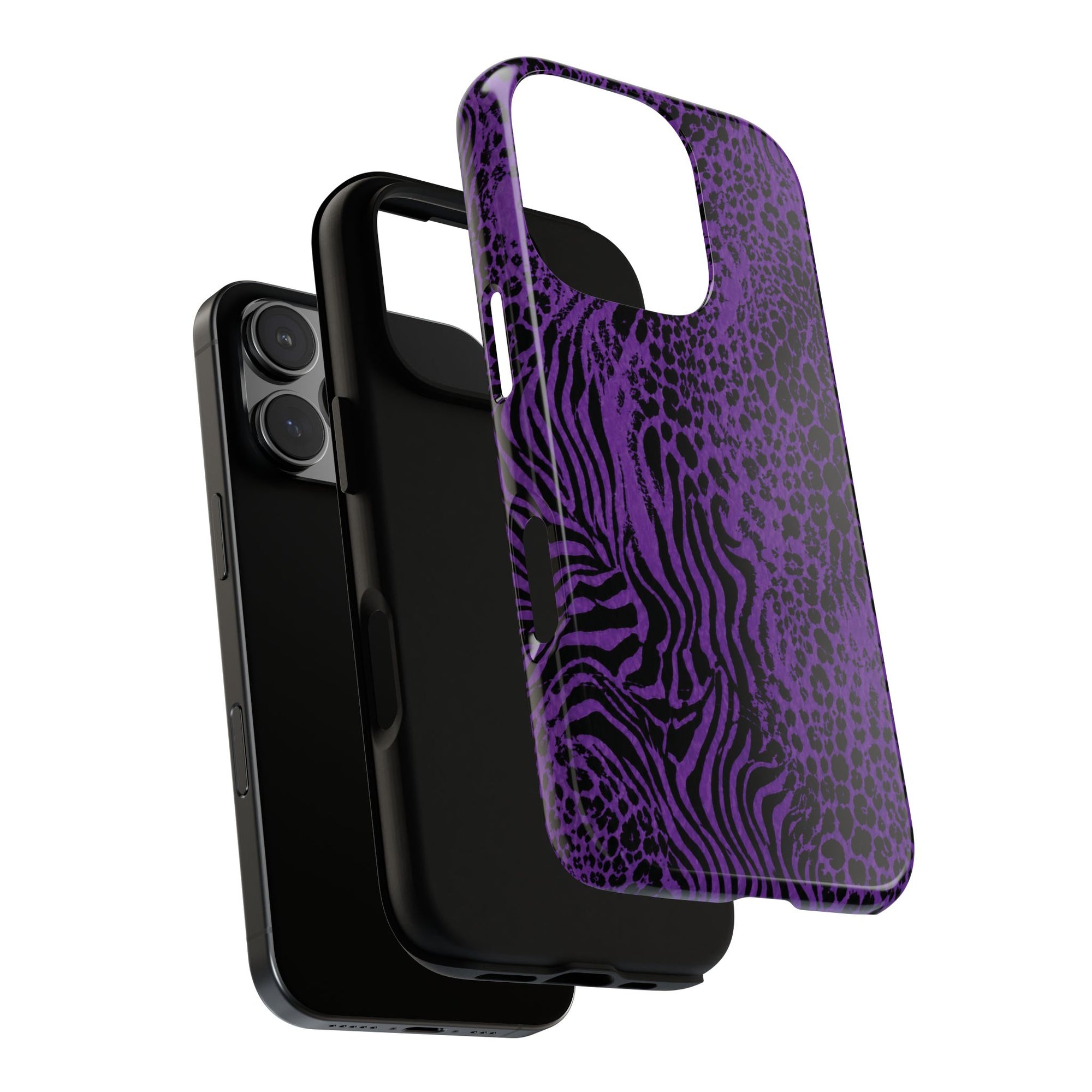 Dark Purple Mob Wife Phone Case | Y2K Animal Print iPhone Cover