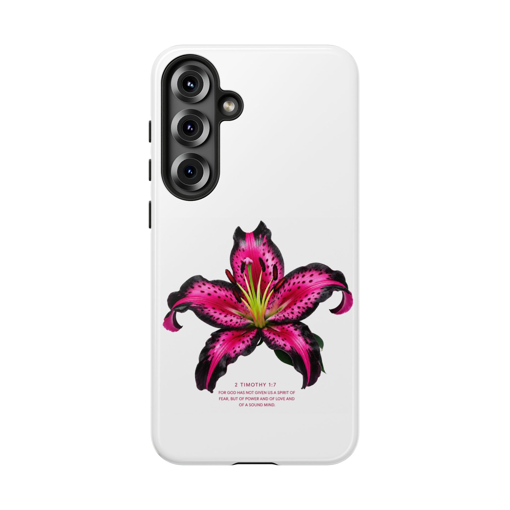 Pink Lily Christian iPhone Case ✝️ Coquette Faith Aesthetic Bible Verse Phone Case