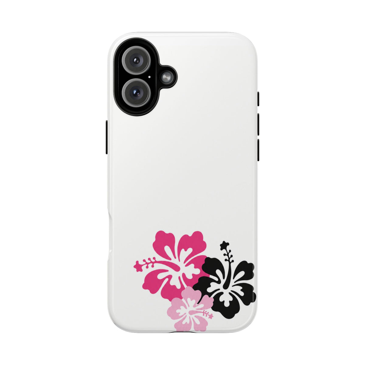 Y2K Hibiscus Floral White Phone Case | Cute Coquette Tropical iPhone Case | Glossy Protective Girly Cover| dejavuu
