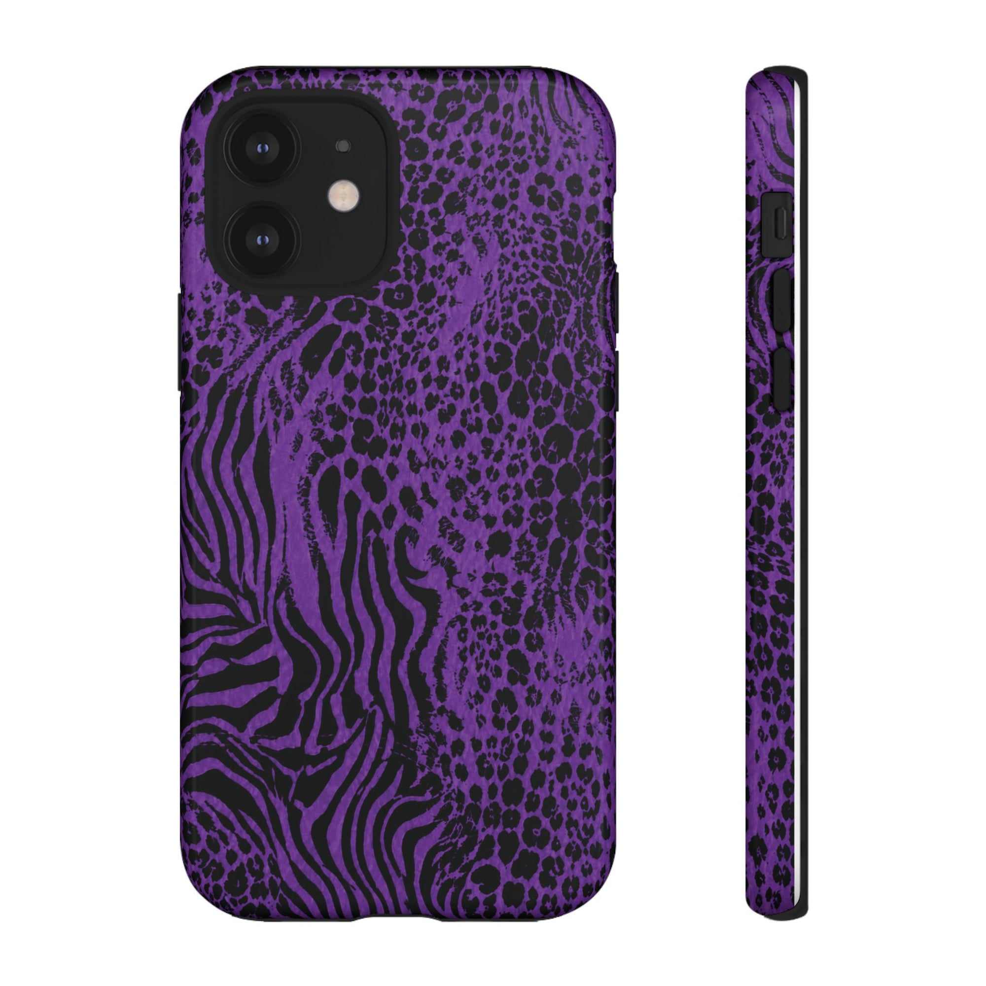 Dark Purple Mob Wife Phone Case | Y2K Animal Print iPhone Cover