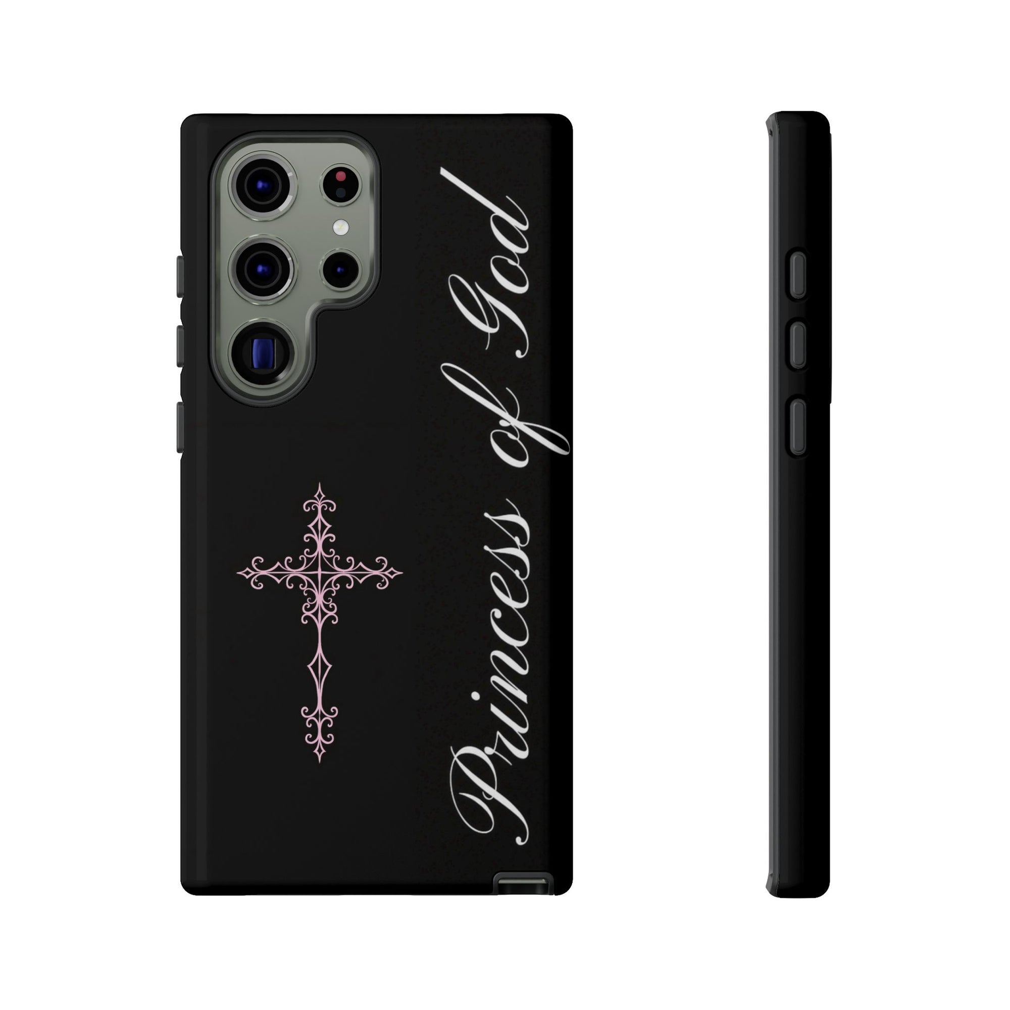 Princess of God Cross iPhone Case ✞ Pink Coquette Aesthetic Y2K Faith Phone Case