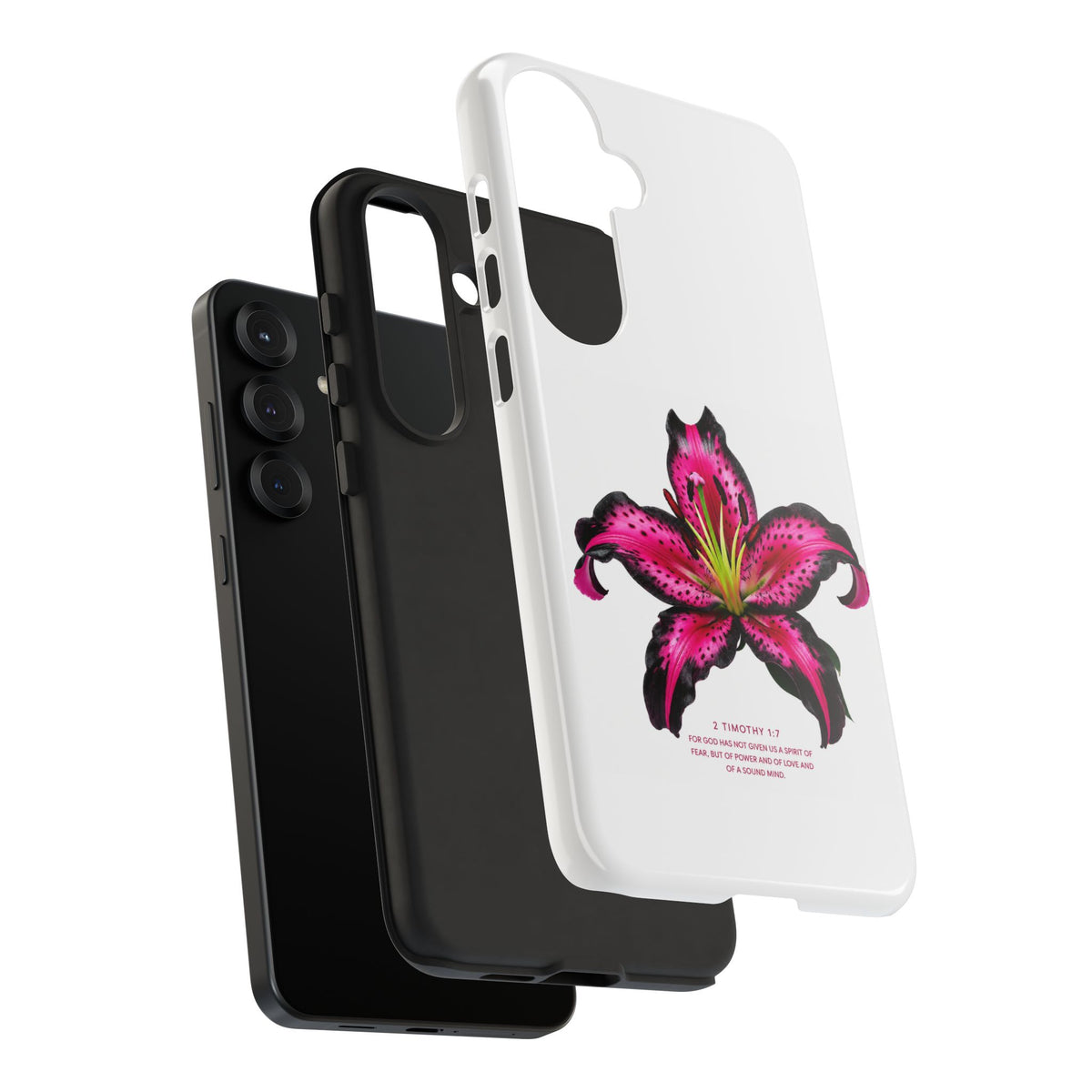 Pink Lily Christian iPhone Case ✝️ Coquette Faith Aesthetic Bible Verse Phone Case