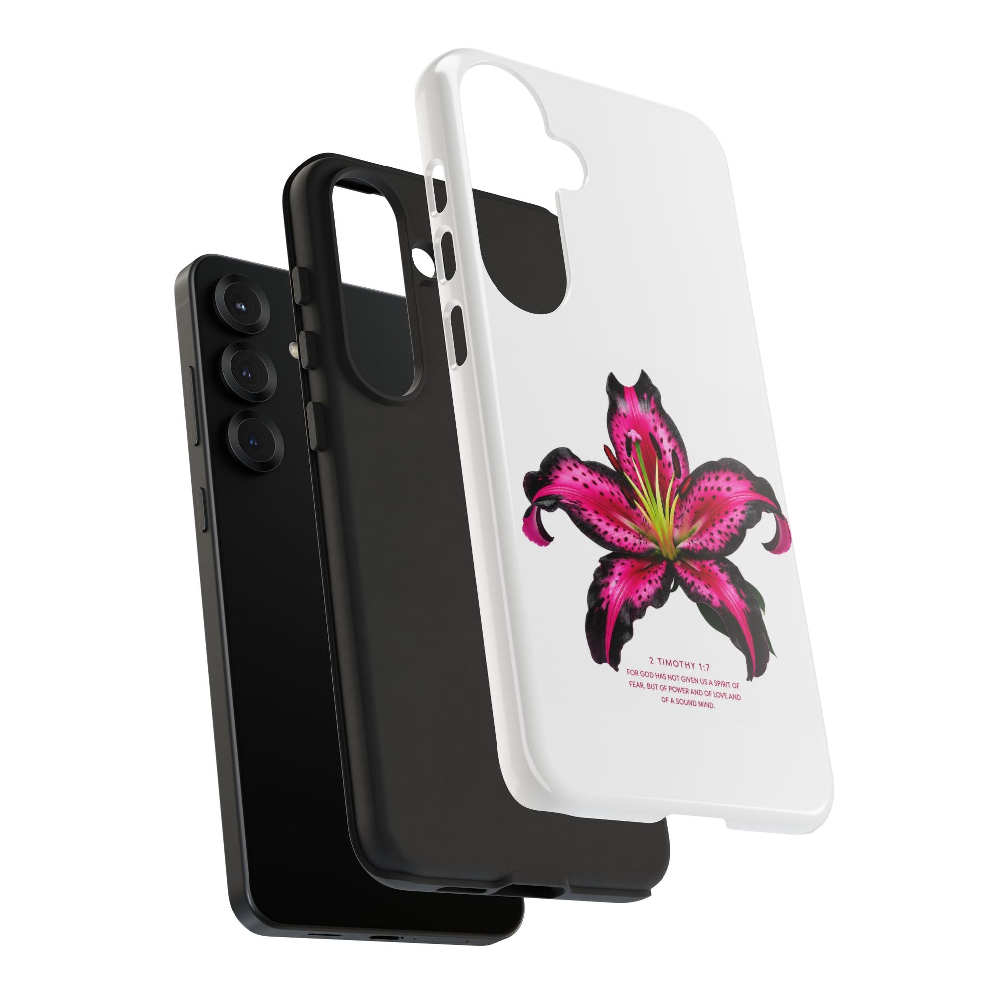 Pink Lily Christian iPhone Case ✝️ Coquette Faith Aesthetic Bible Verse Phone Case