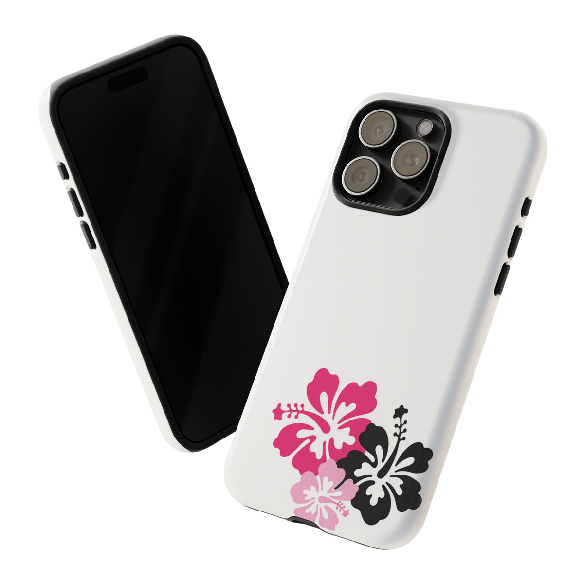 Y2K Hibiscus Floral White Phone Case | Cute Coquette Tropical iPhone Case | Glossy Protective Girly Cover| dejavuu