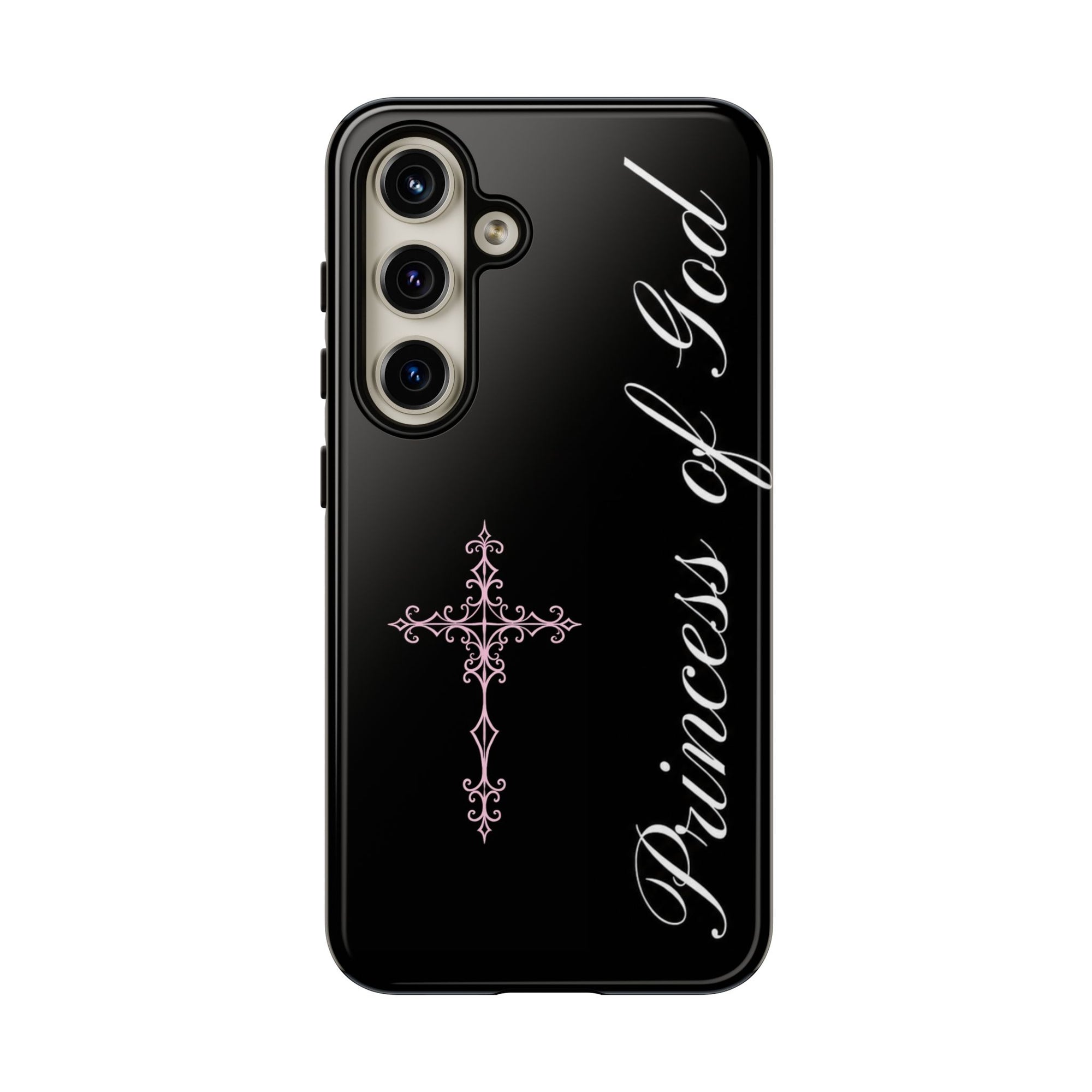 Princess of God Cross iPhone Case ✞ Pink Coquette Aesthetic Y2K Faith Phone Case