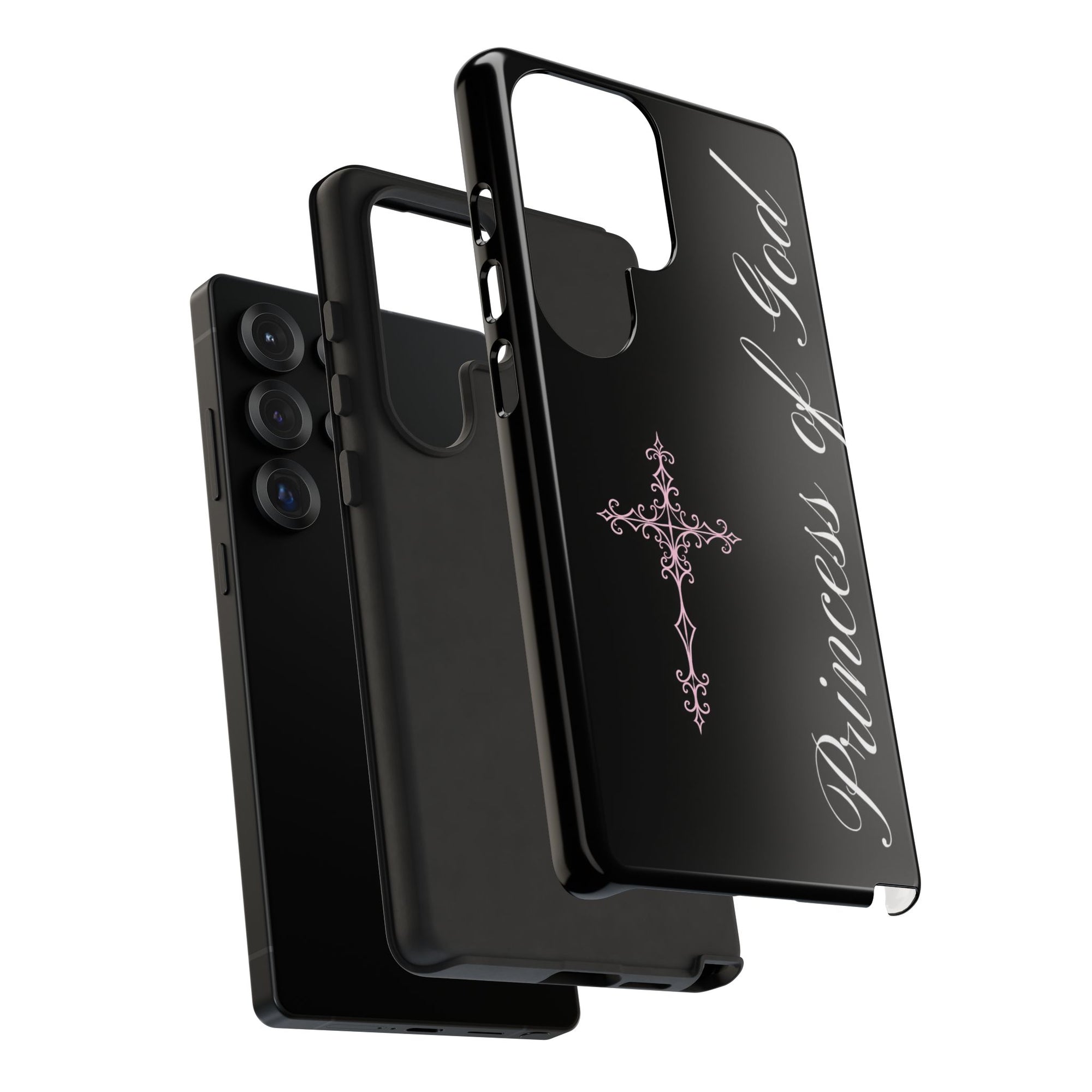 Princess of God Cross iPhone Case ✞ Pink Coquette Aesthetic Y2K Faith Phone Case