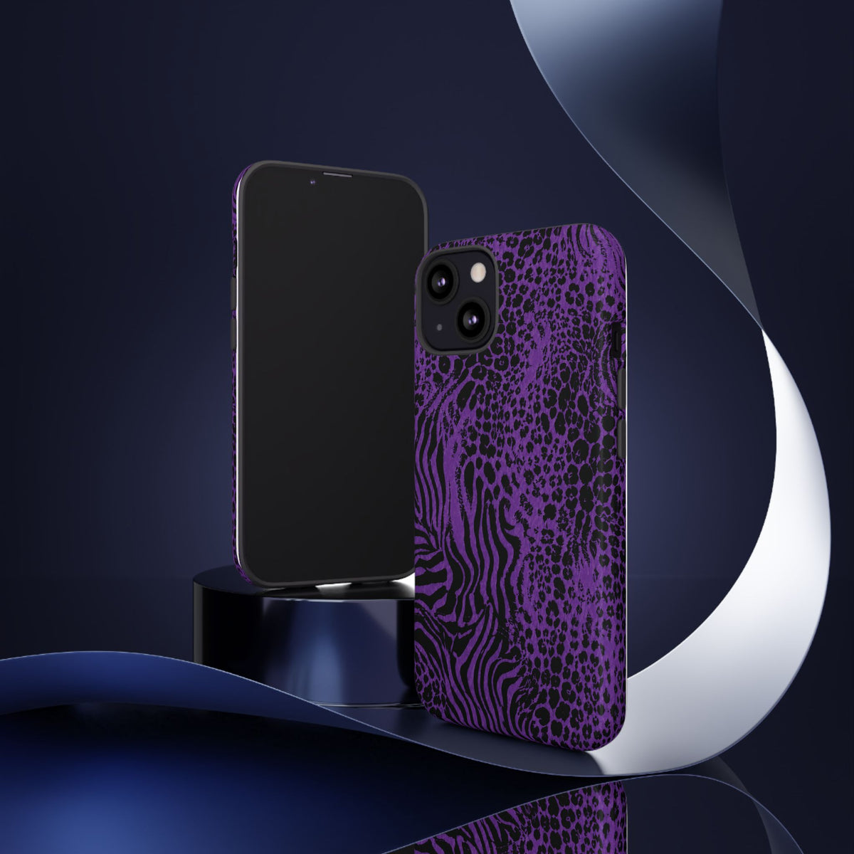 Dark Purple Mob Wife Phone Case | Y2K Animal Print iPhone Cover