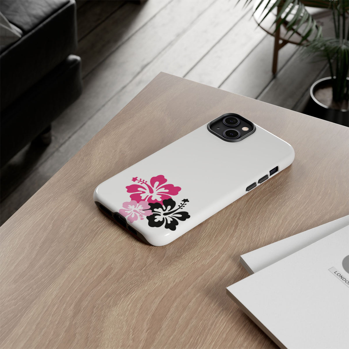 Y2K Hibiscus Floral White Phone Case | Cute Coquette Tropical iPhone Case | Glossy Protective Girly Cover| dejavuu