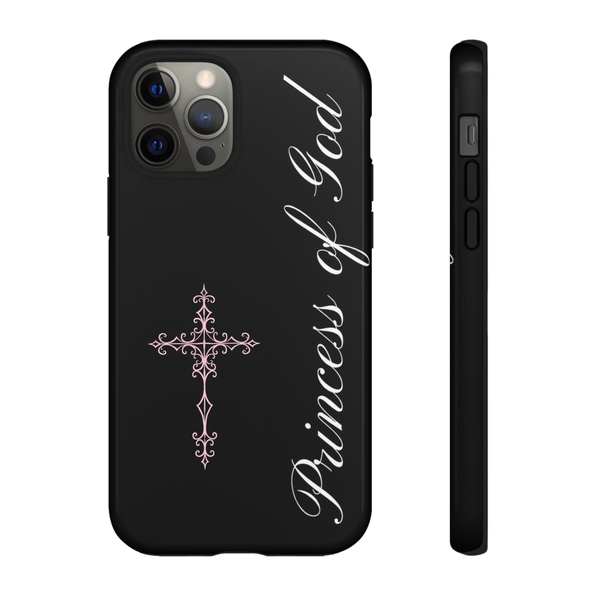 Princess of God Cross iPhone Case ✞ Pink Coquette Aesthetic Y2K Faith Phone Case