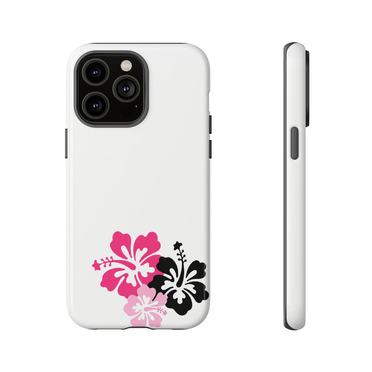 Y2K Hibiscus Floral White Phone Case | Cute Coquette Tropical iPhone Case | Glossy Protective Girly Cover| dejavuu