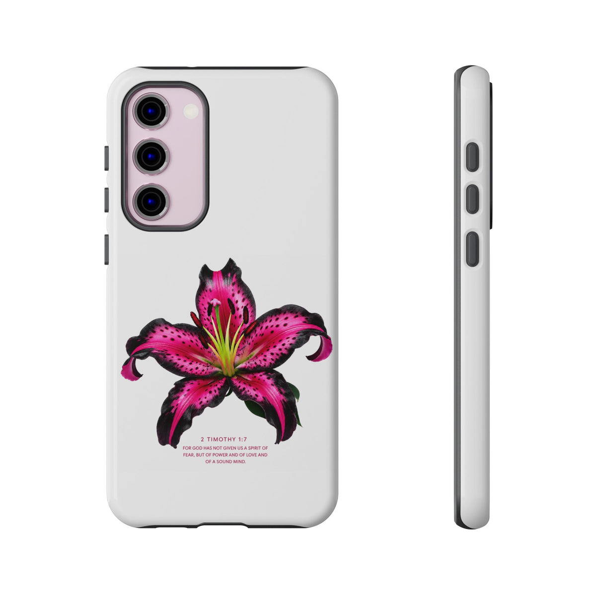 Pink Lily Christian iPhone Case ✝️ Coquette Faith Aesthetic Bible Verse Phone Case
