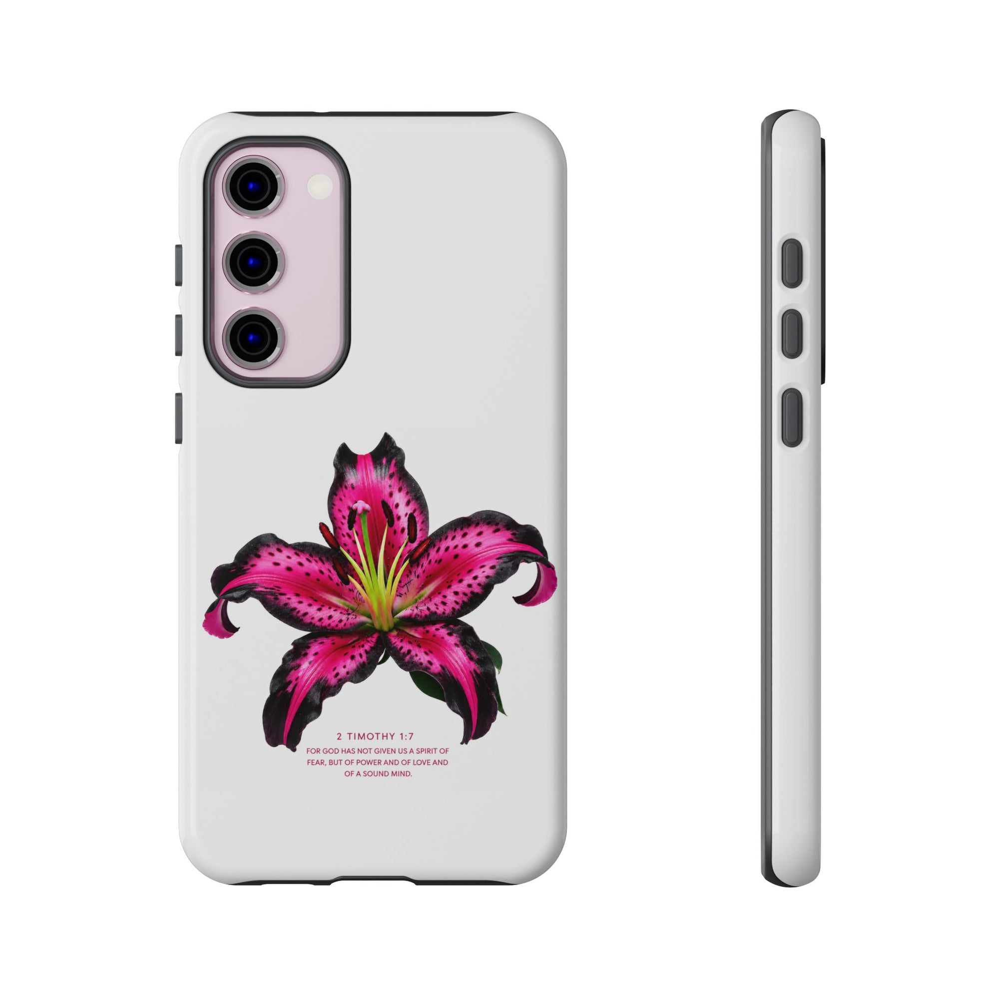 Pink Lily Christian iPhone Case ✝️ Coquette Faith Aesthetic Bible Verse Phone Case