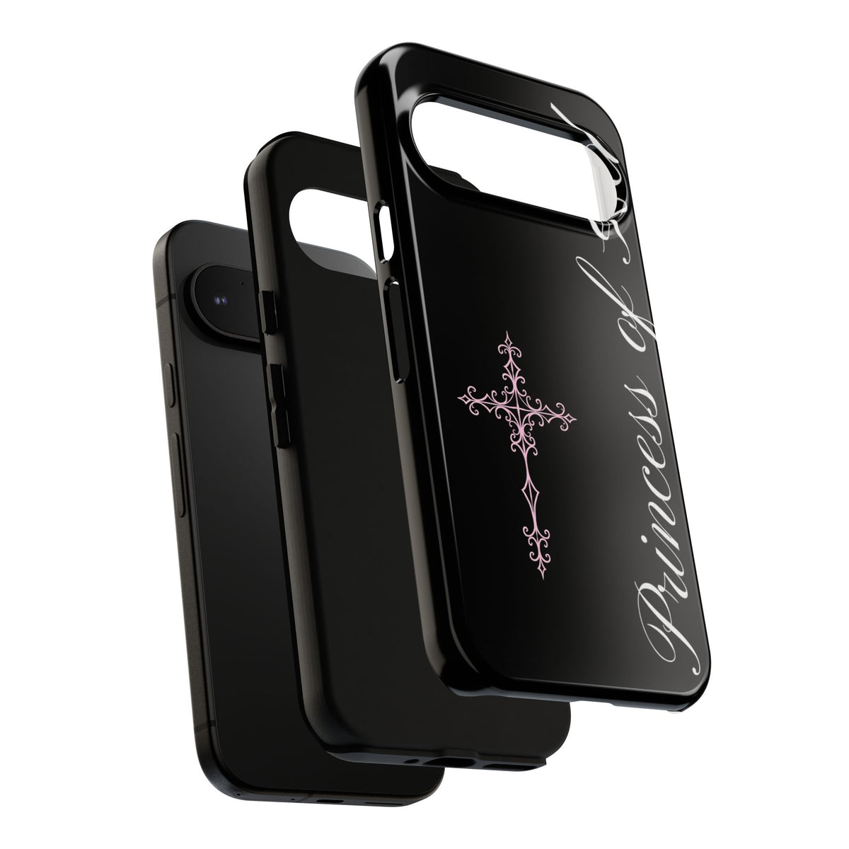Princess of God Cross iPhone Case ✞ Pink Coquette Aesthetic Y2K Faith Phone Case