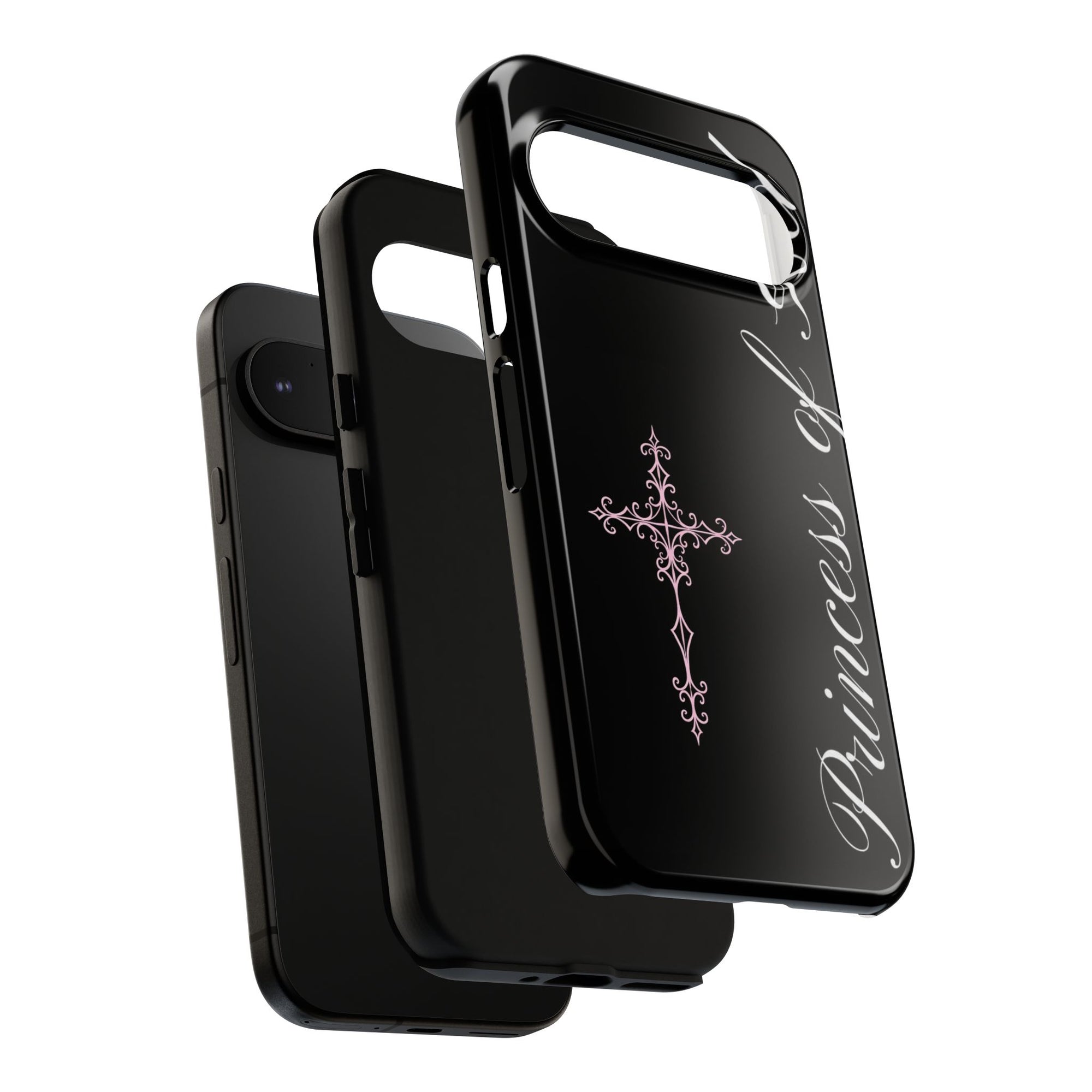 Princess of God Cross iPhone Case ✞ Pink Coquette Aesthetic Y2K Faith Phone Case