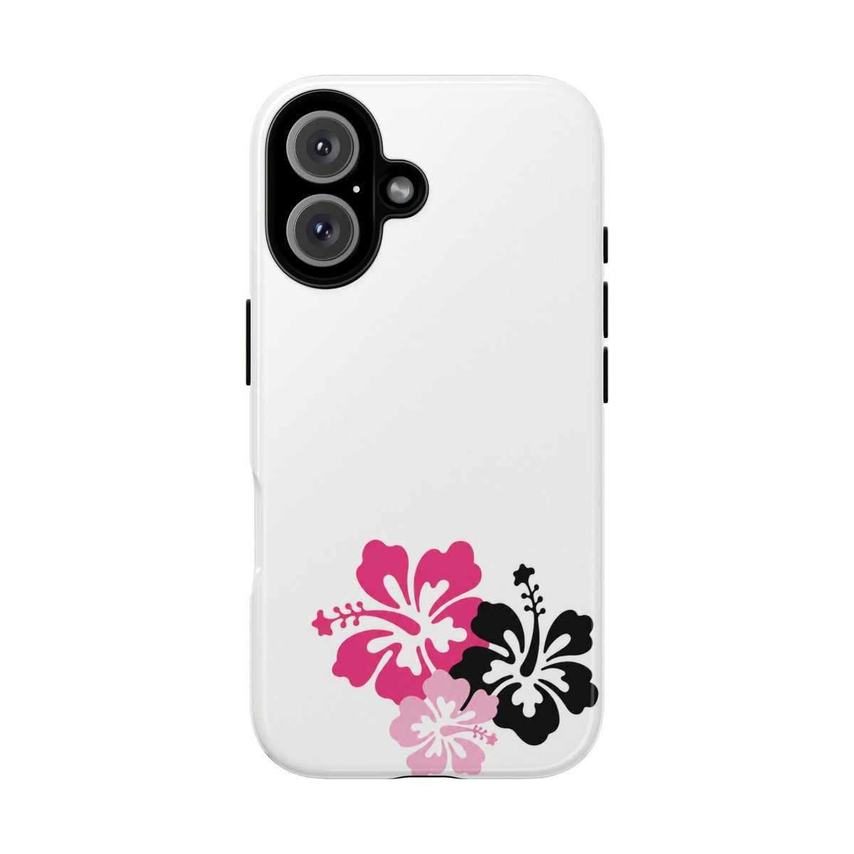 Y2K Hibiscus Floral White Phone Case | Cute Coquette Tropical iPhone Case | Glossy Protective Girly Cover| dejavuu