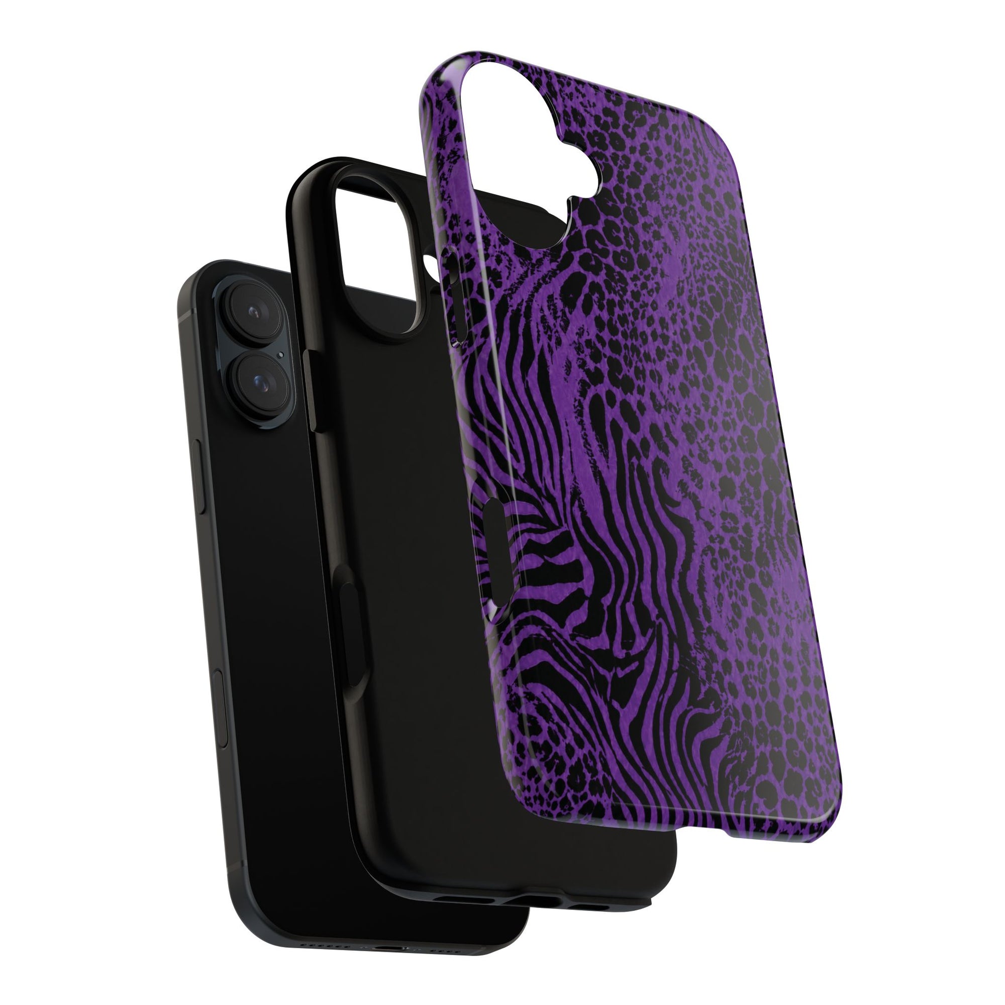 Dark Purple Mob Wife Phone Case | Y2K Animal Print iPhone Cover