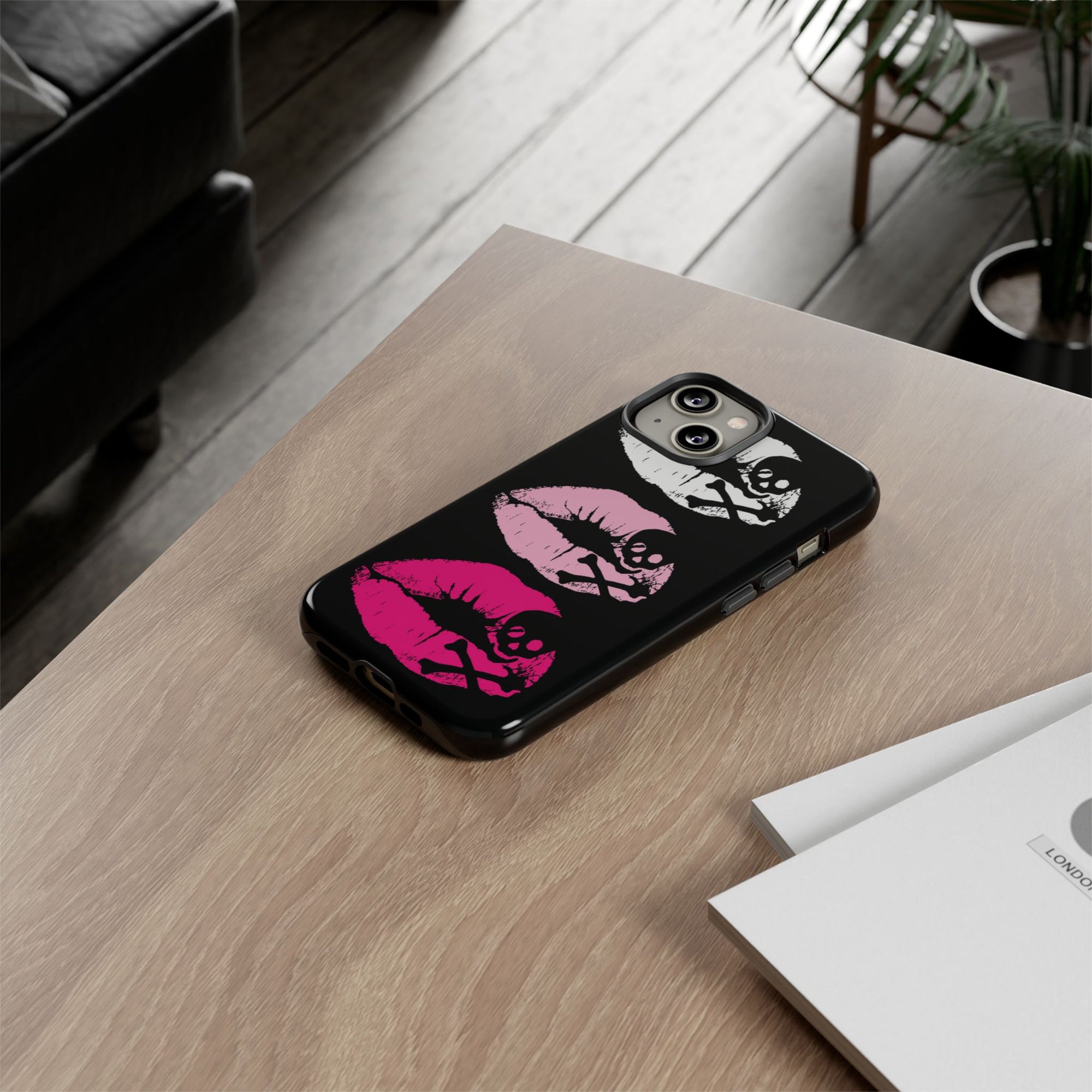 Skull Kiss Phone Case | Y2K Gothic Phone Case