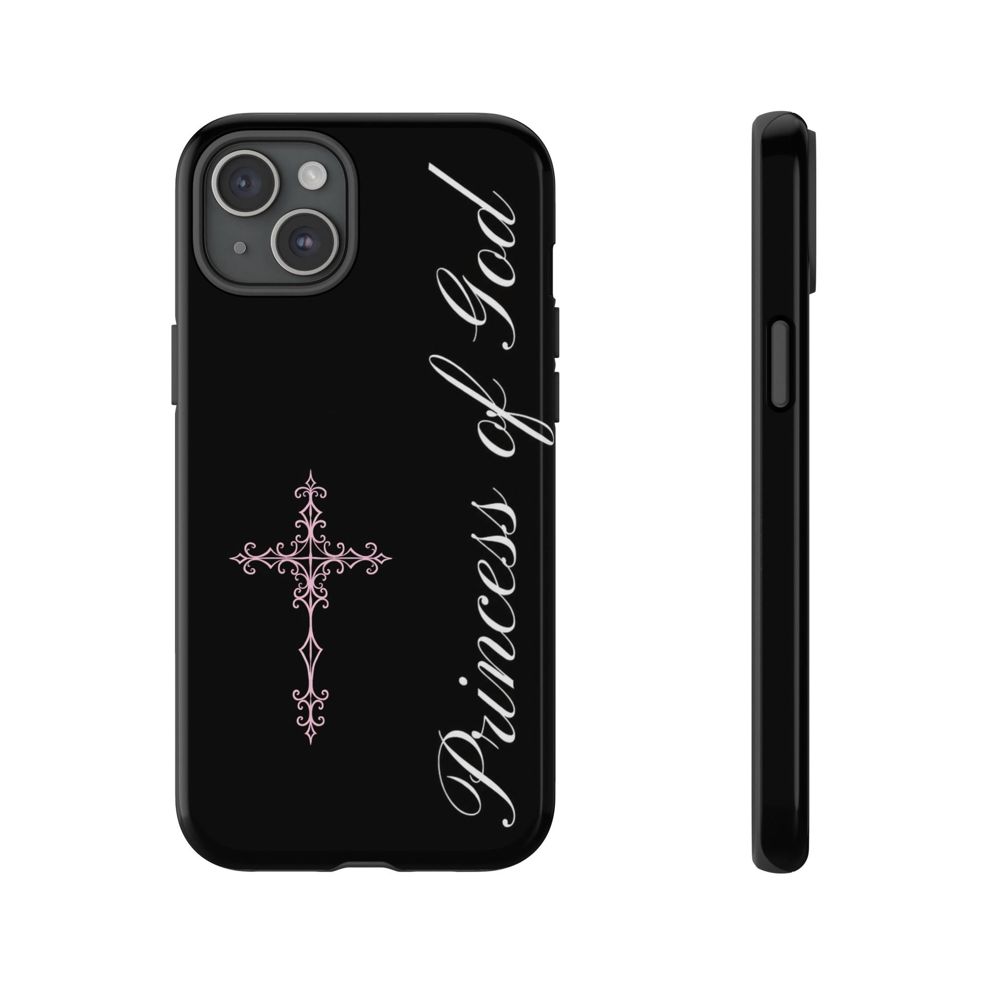 Princess of God Cross iPhone Case ✞ Pink Coquette Aesthetic Y2K Faith Phone Case