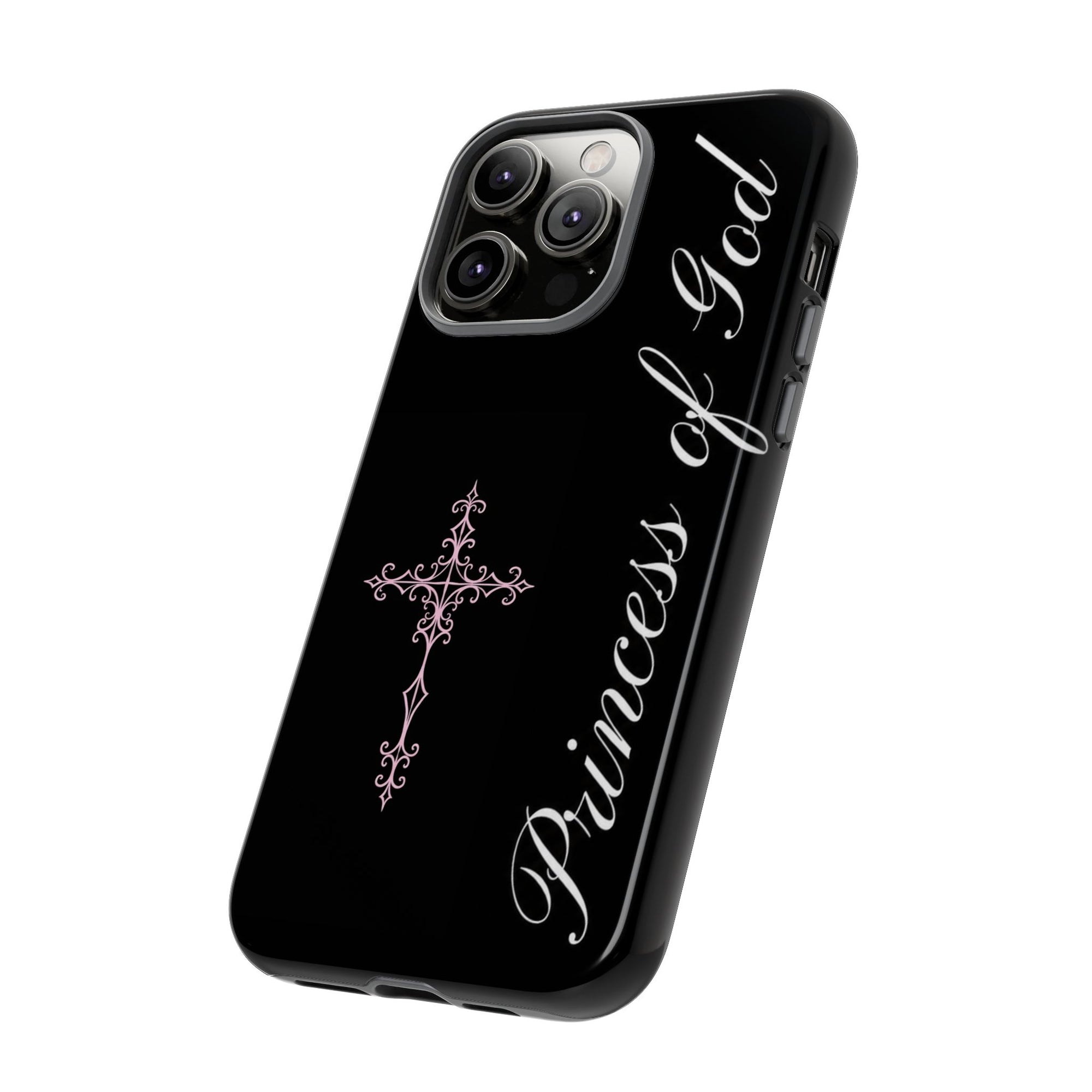 Princess of God Cross iPhone Case ✞ Pink Coquette Aesthetic Y2K Faith Phone Case