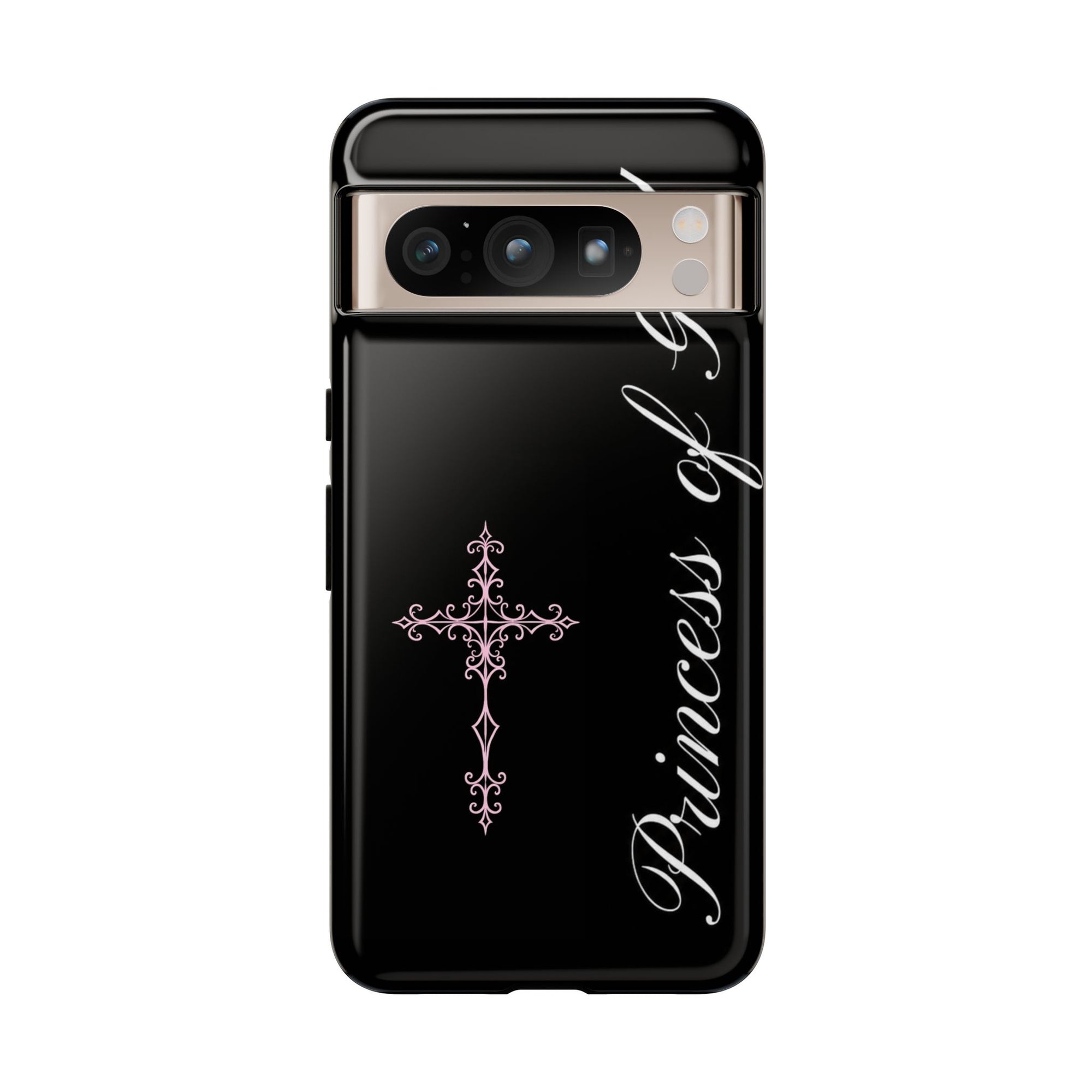 Princess of God Cross iPhone Case ✞ Pink Coquette Aesthetic Y2K Faith Phone Case