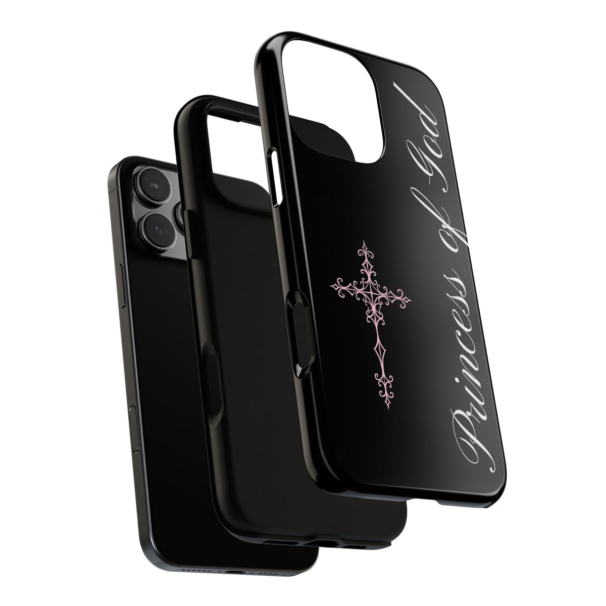 Princess of God Cross iPhone Case ✞ Pink Coquette Aesthetic Y2K Faith Phone Case