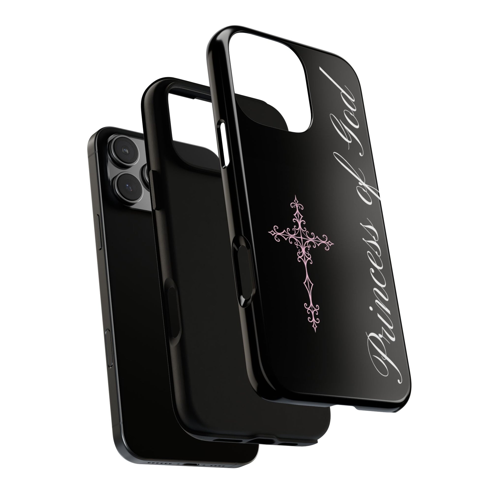 Princess of God Cross iPhone Case ✞ Pink Coquette Aesthetic Y2K Faith Phone Case