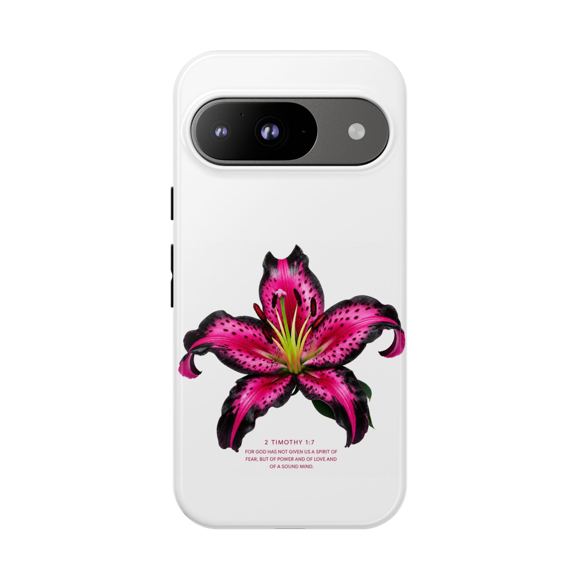 Pink Lily Christian iPhone Case ✝️ Coquette Faith Aesthetic Bible Verse Phone Case