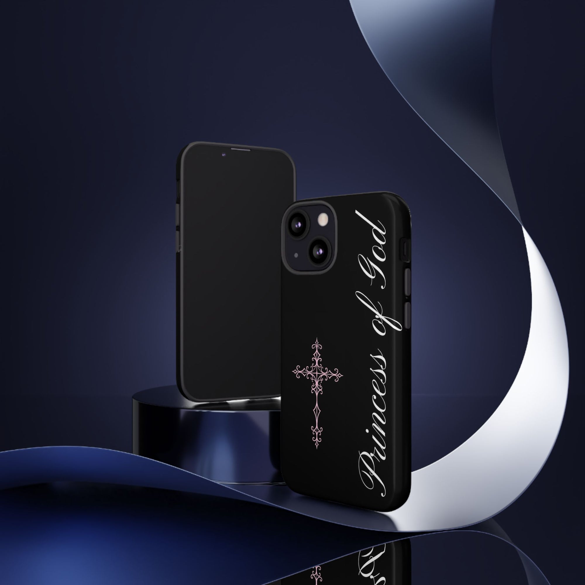 Princess of God Cross iPhone Case ✞ Pink Coquette Aesthetic Y2K Faith Phone Case
