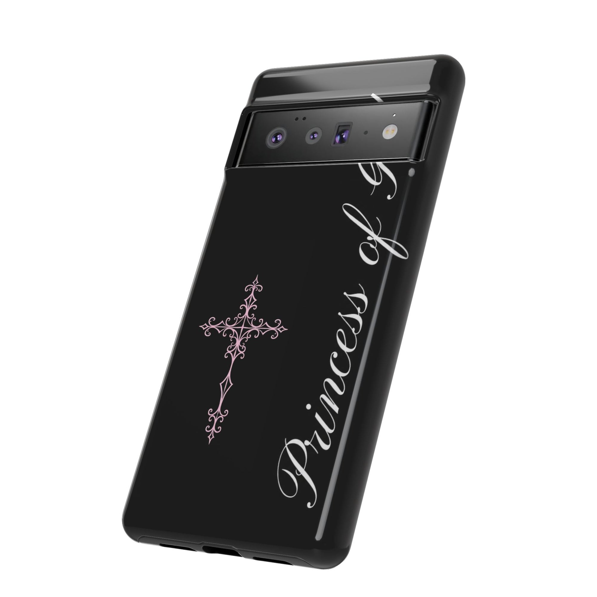 Princess of God Cross iPhone Case ✞ Pink Coquette Aesthetic Y2K Faith Phone Case