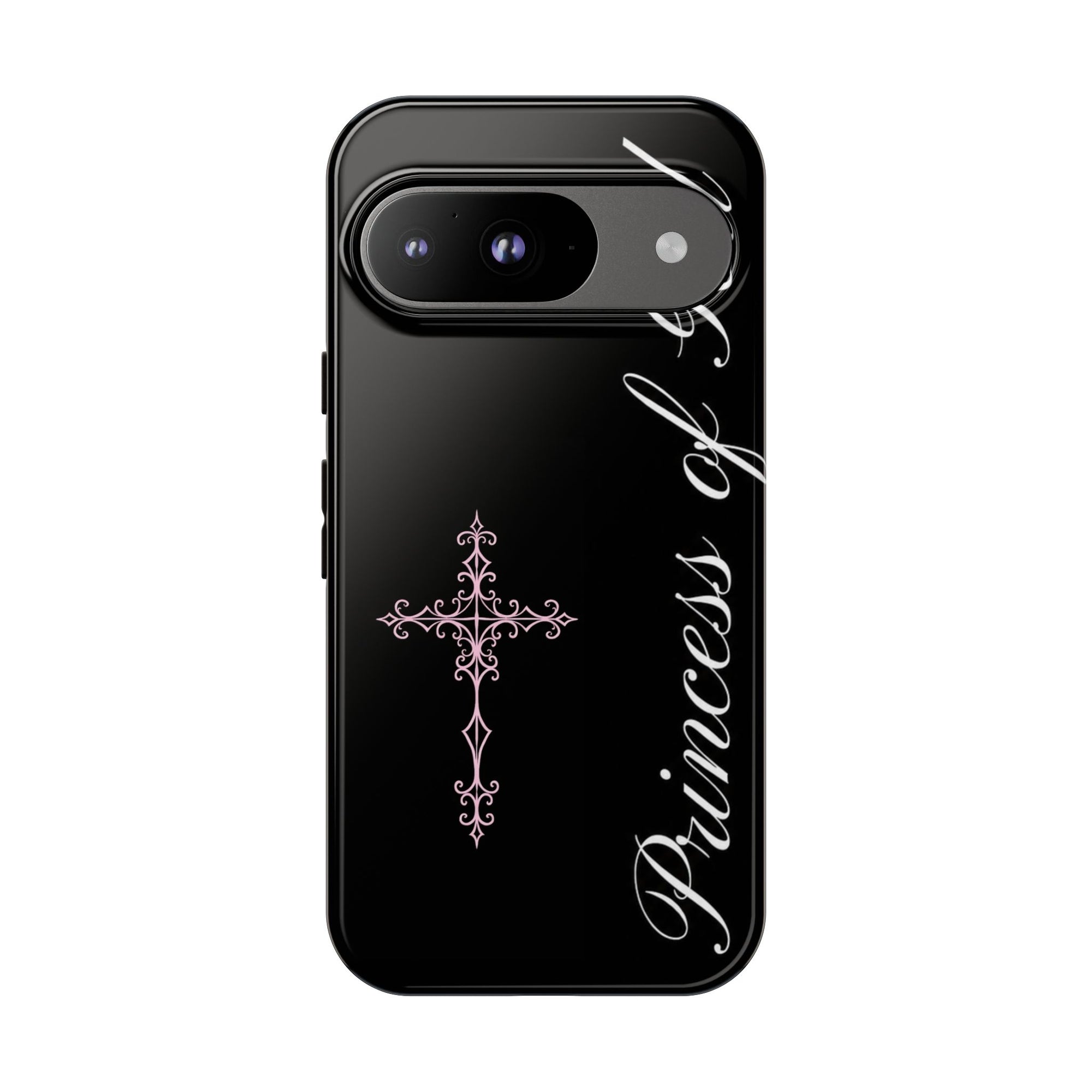 Princess of God Cross iPhone Case ✞ Pink Coquette Aesthetic Y2K Faith Phone Case