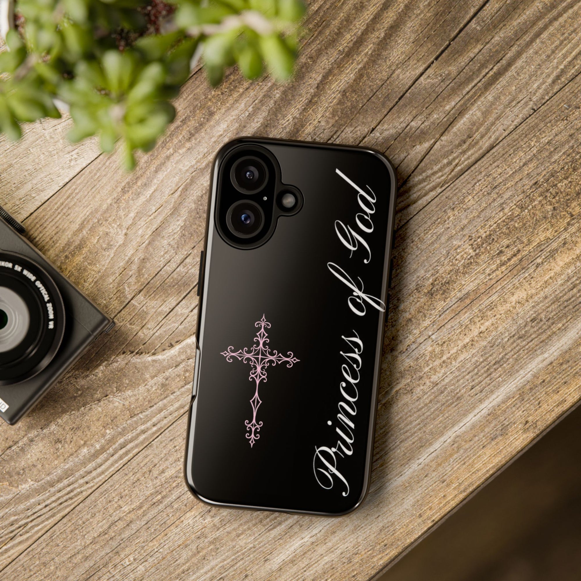 Princess of God Cross iPhone Case ✞ Pink Coquette Aesthetic Y2K Faith Phone Case