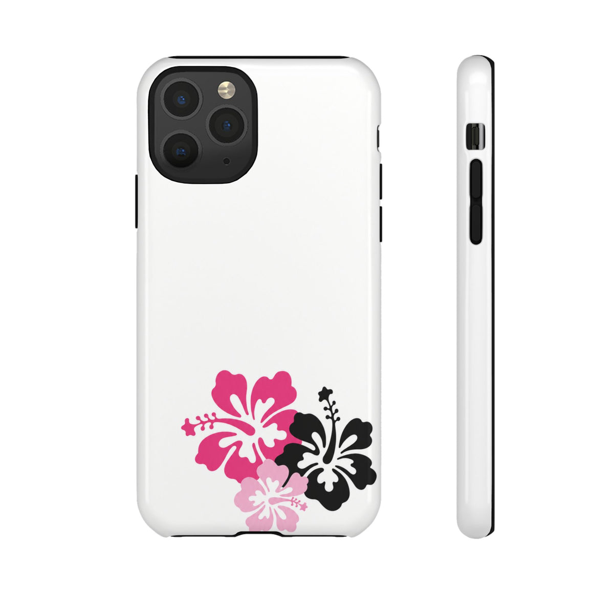 Y2K Hibiscus Floral White Phone Case | Cute Coquette Tropical iPhone Case | Glossy Protective Girly Cover| dejavuu