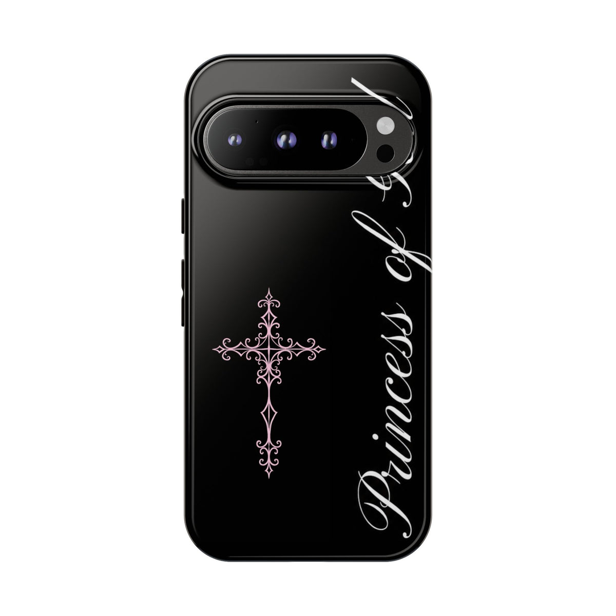 Princess of God Cross iPhone Case ✞ Pink Coquette Aesthetic Y2K Faith Phone Case