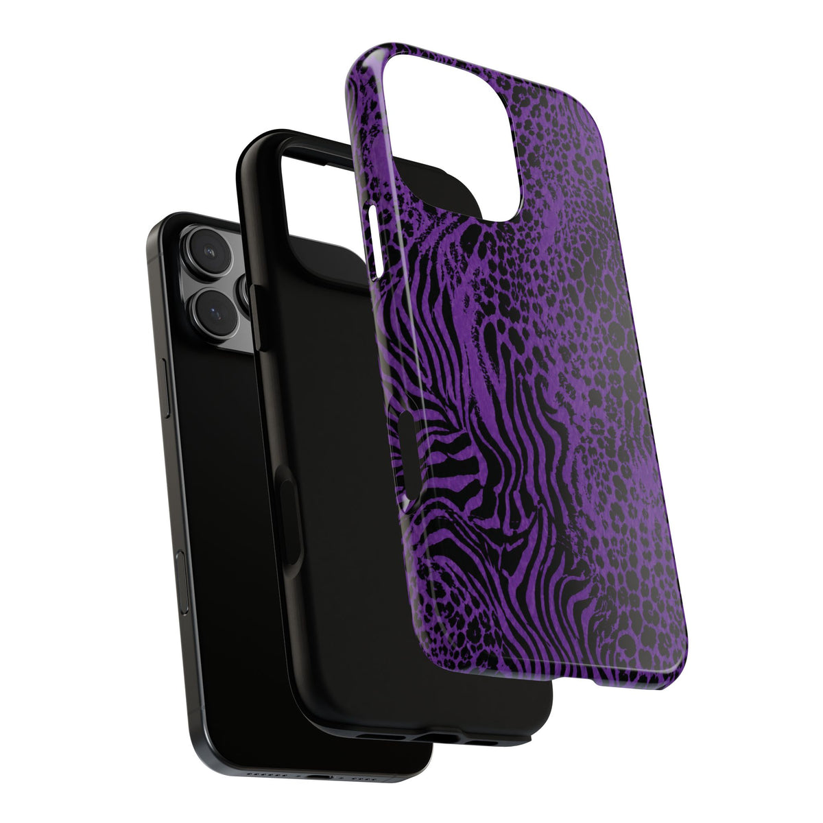Dark Purple Mob Wife Phone Case | Y2K Animal Print iPhone Cover