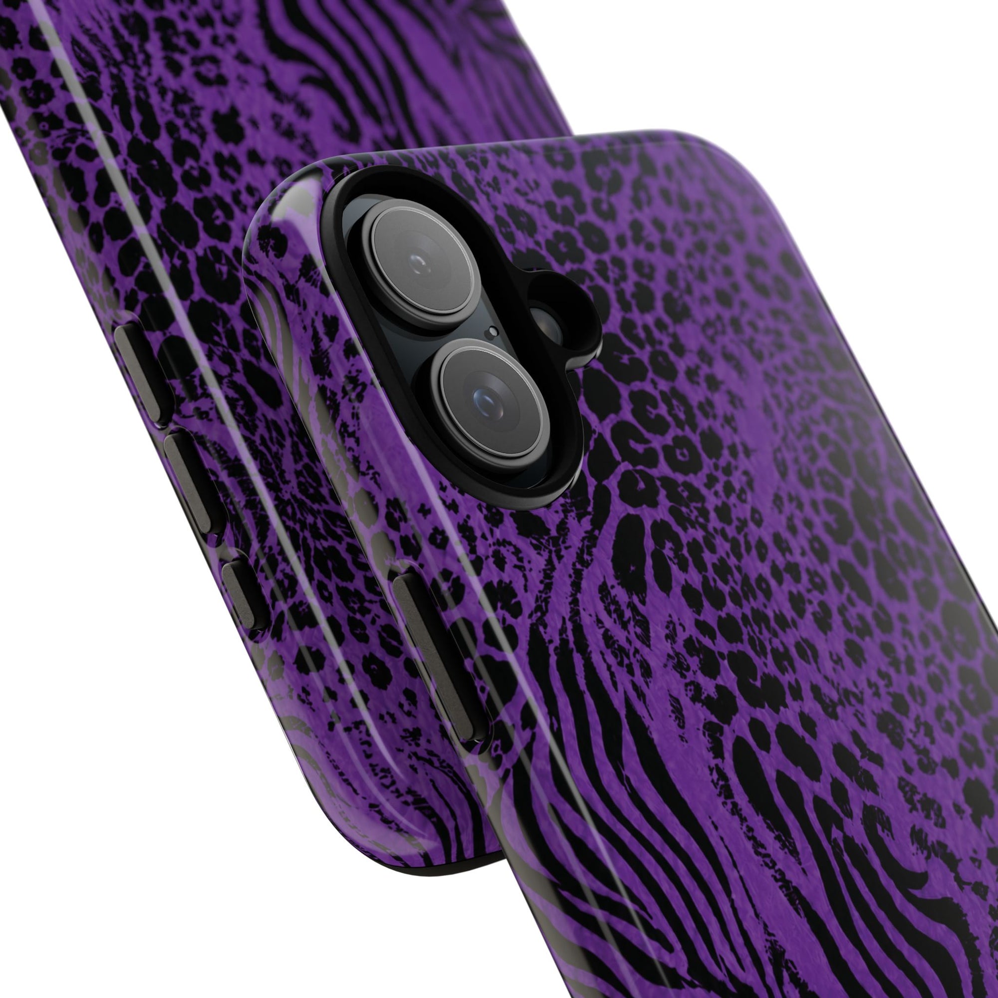 Dark Purple Mob Wife Phone Case | Y2K Animal Print iPhone Cover