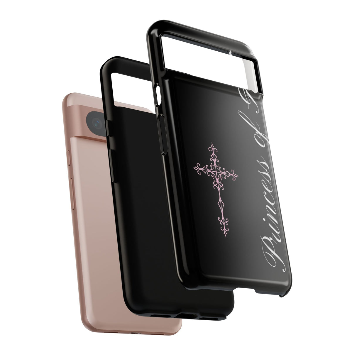 Princess of God Cross iPhone Case ✞ Pink Coquette Aesthetic Y2K Faith Phone Case