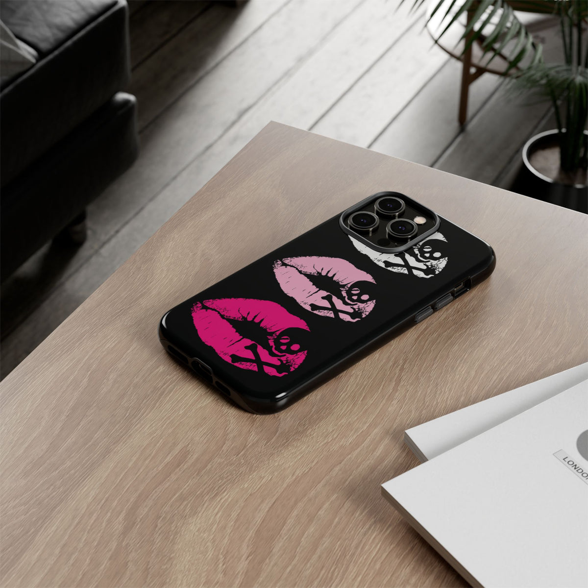 Skull Kiss Phone Case | Y2K Gothic Phone Case