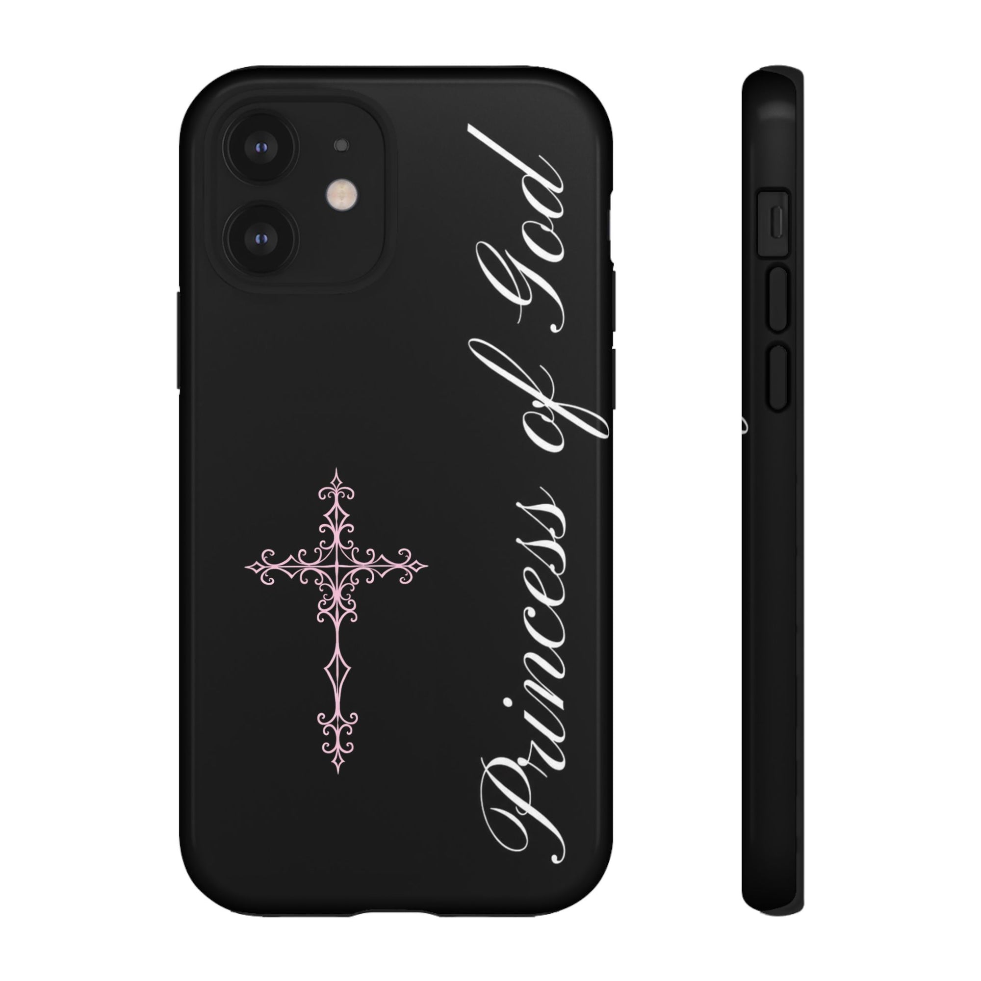 Princess of God Cross iPhone Case ✞ Pink Coquette Aesthetic Y2K Faith Phone Case
