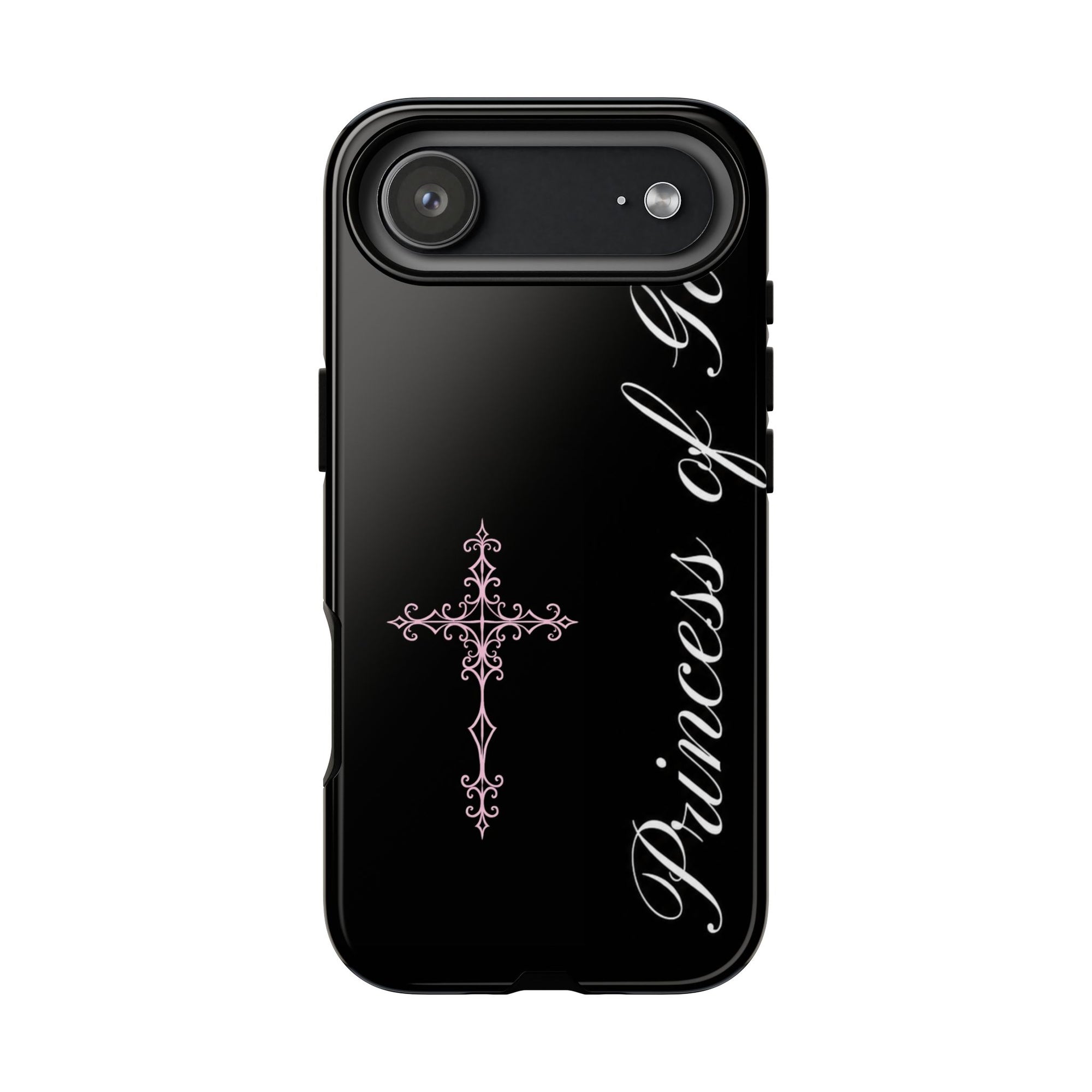 Princess of God Cross iPhone Case ✞ Pink Coquette Aesthetic Y2K Faith Phone Case