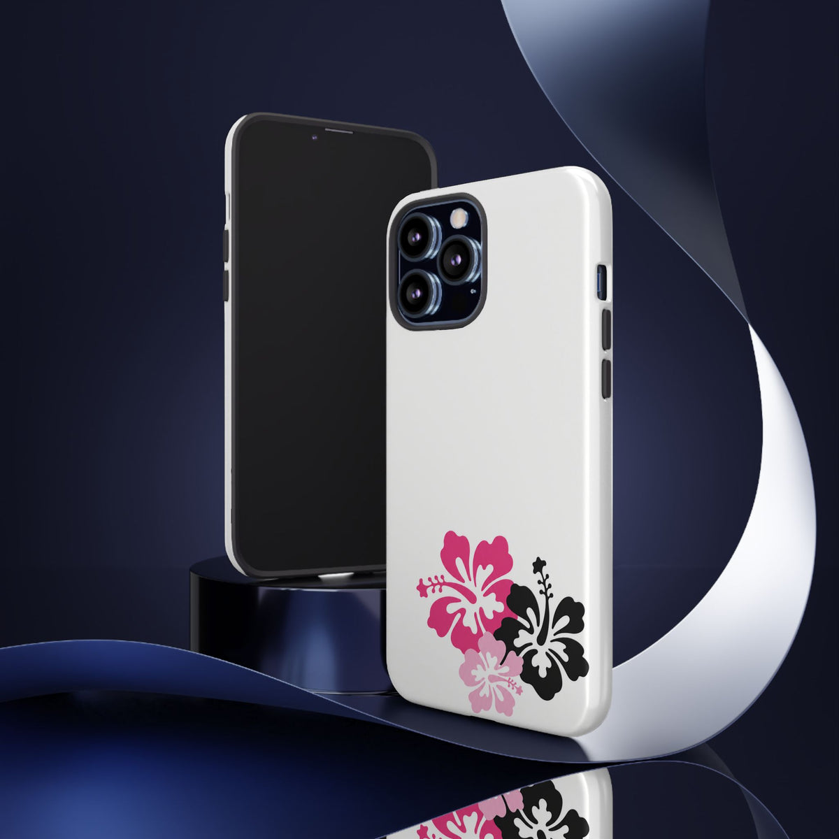 Y2K Hibiscus Floral White Phone Case | Cute Coquette Tropical iPhone Case | Glossy Protective Girly Cover| dejavuu