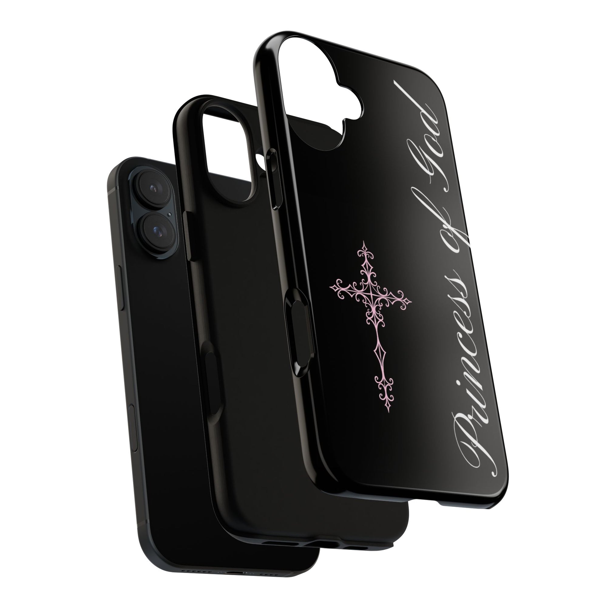 Princess of God Cross iPhone Case ✞ Pink Coquette Aesthetic Y2K Faith Phone Case