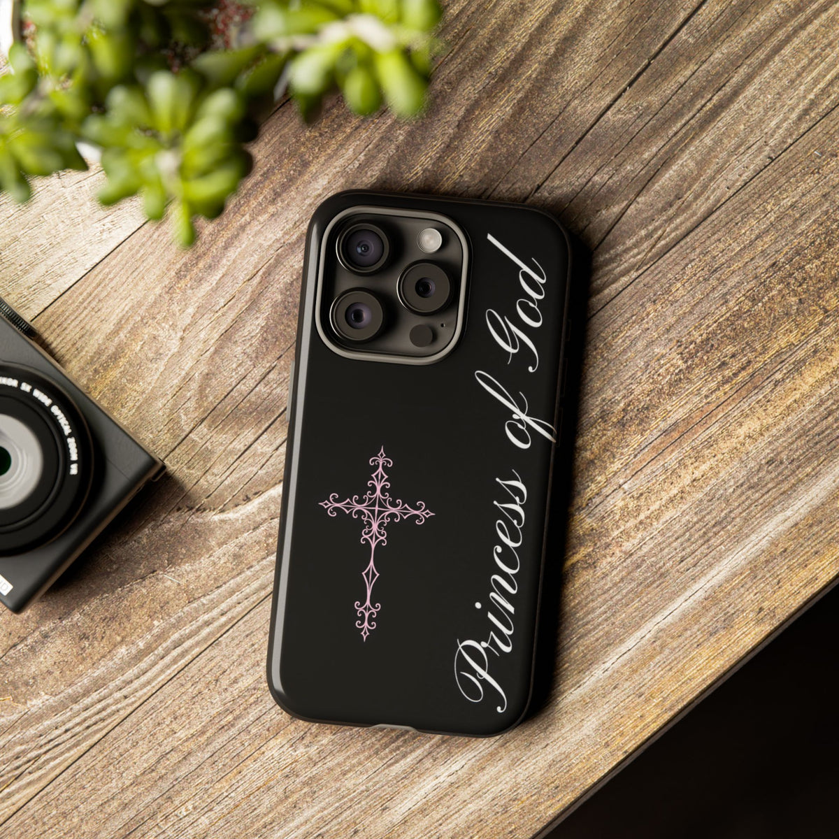 Princess of God Cross iPhone Case ✞ Pink Coquette Aesthetic Y2K Faith Phone Case